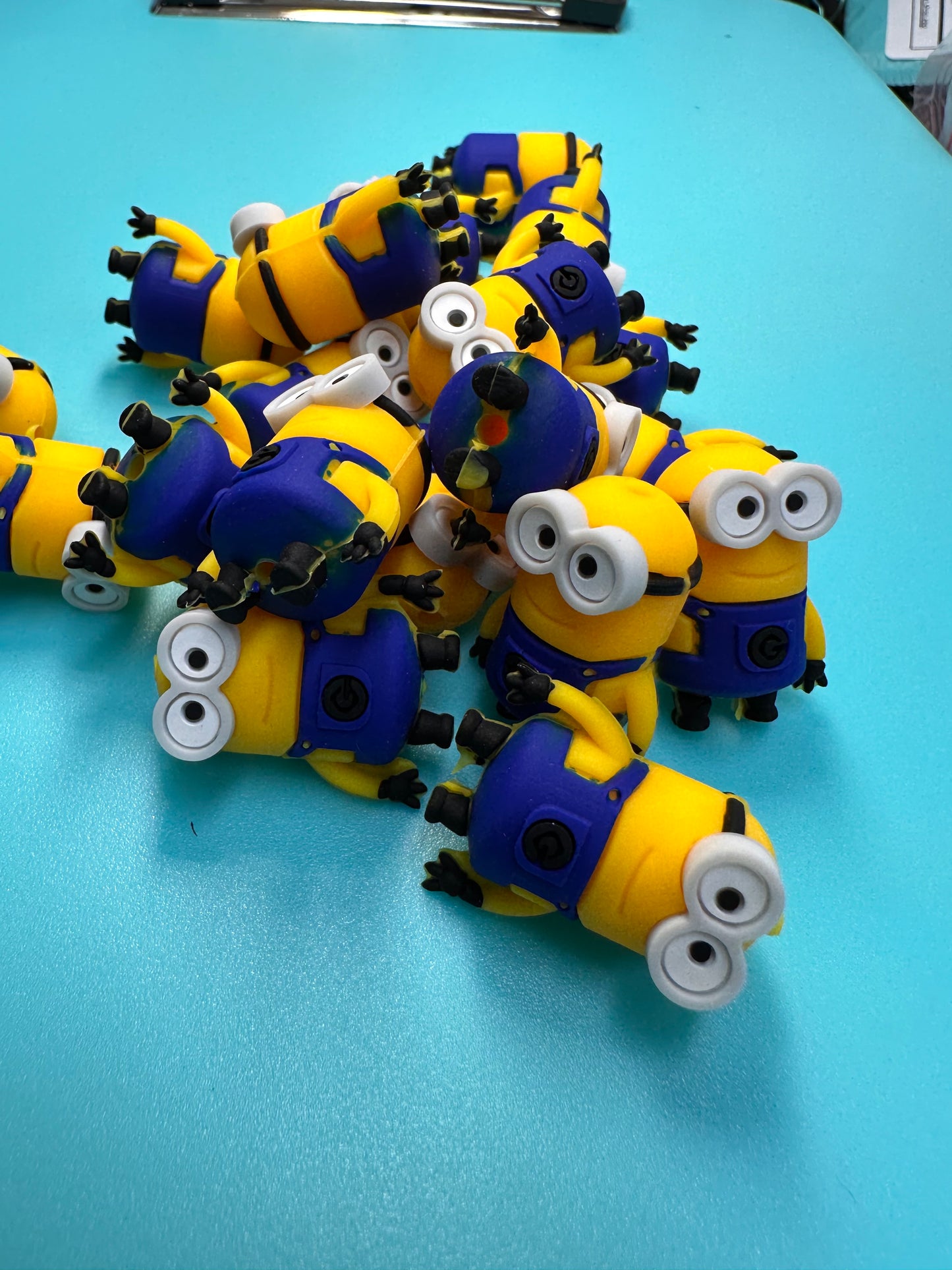 3D yellow guy Focal Bead / silicone bead/
