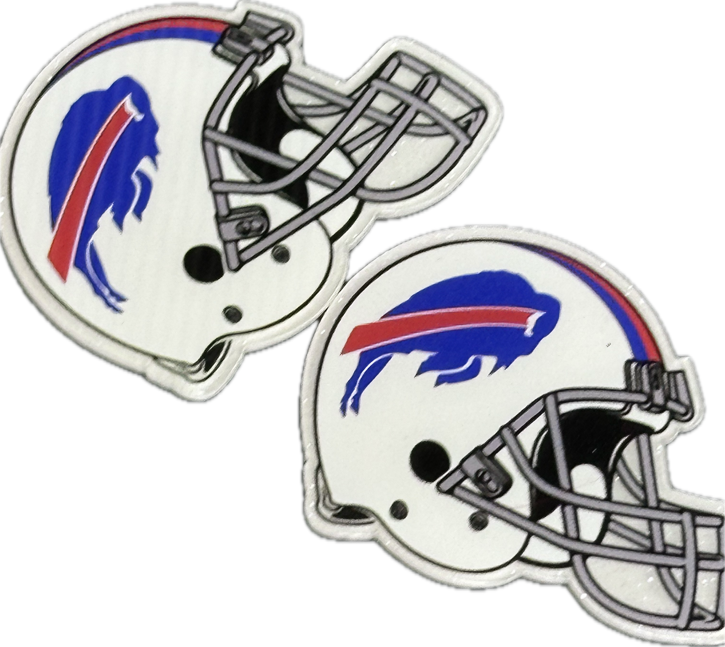 Buffalo football helmet-set of two (2) Badge Reel acrylic pieces/ cute print/ badge reel/ DIY keychain/ football planars