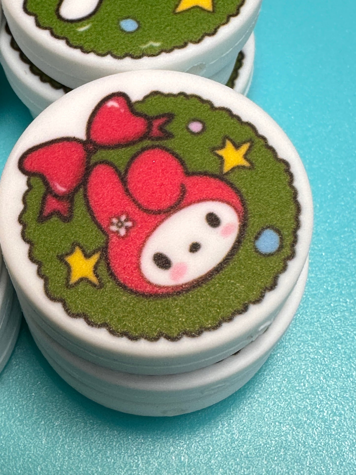 Christmas focal bead /Focal Bead/ beadable pen/ Silicone bead/ keychain bead/ cat