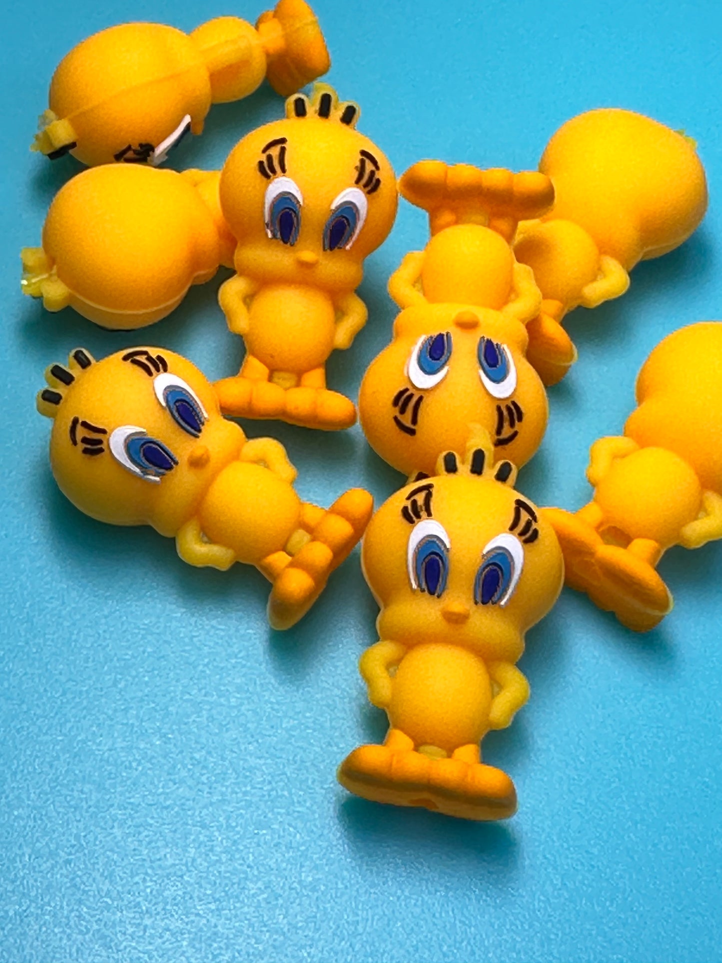 3D yellow bird Focal Bead / silicone bead/