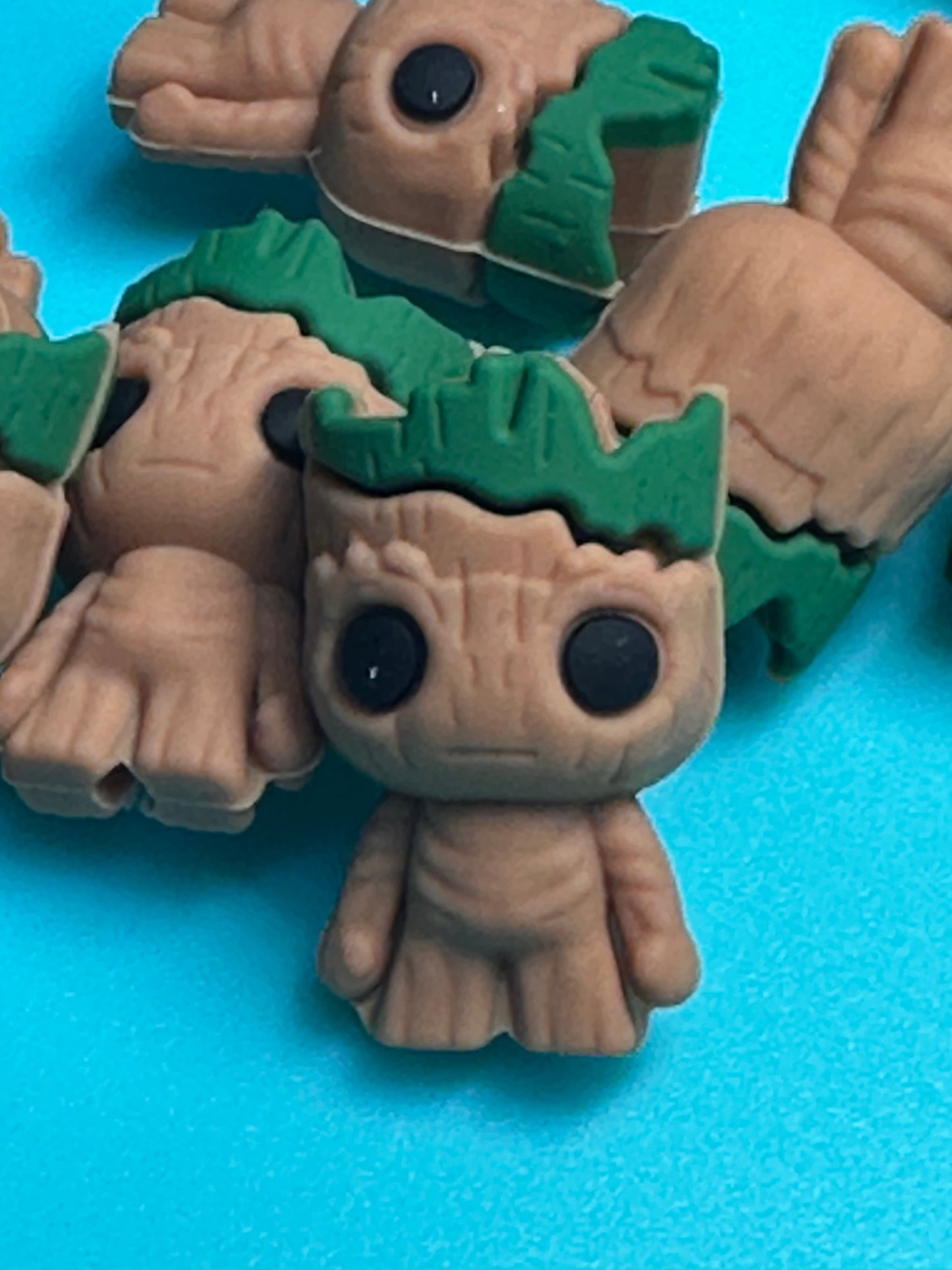 3D groo silicone focal bead/