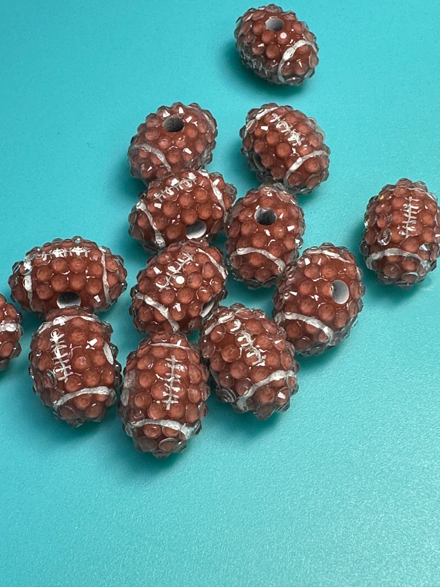 Five (5) Acrylic sports bead included/fancy Bead/ beadable pen/ keychain bead/choose your beads/20mm