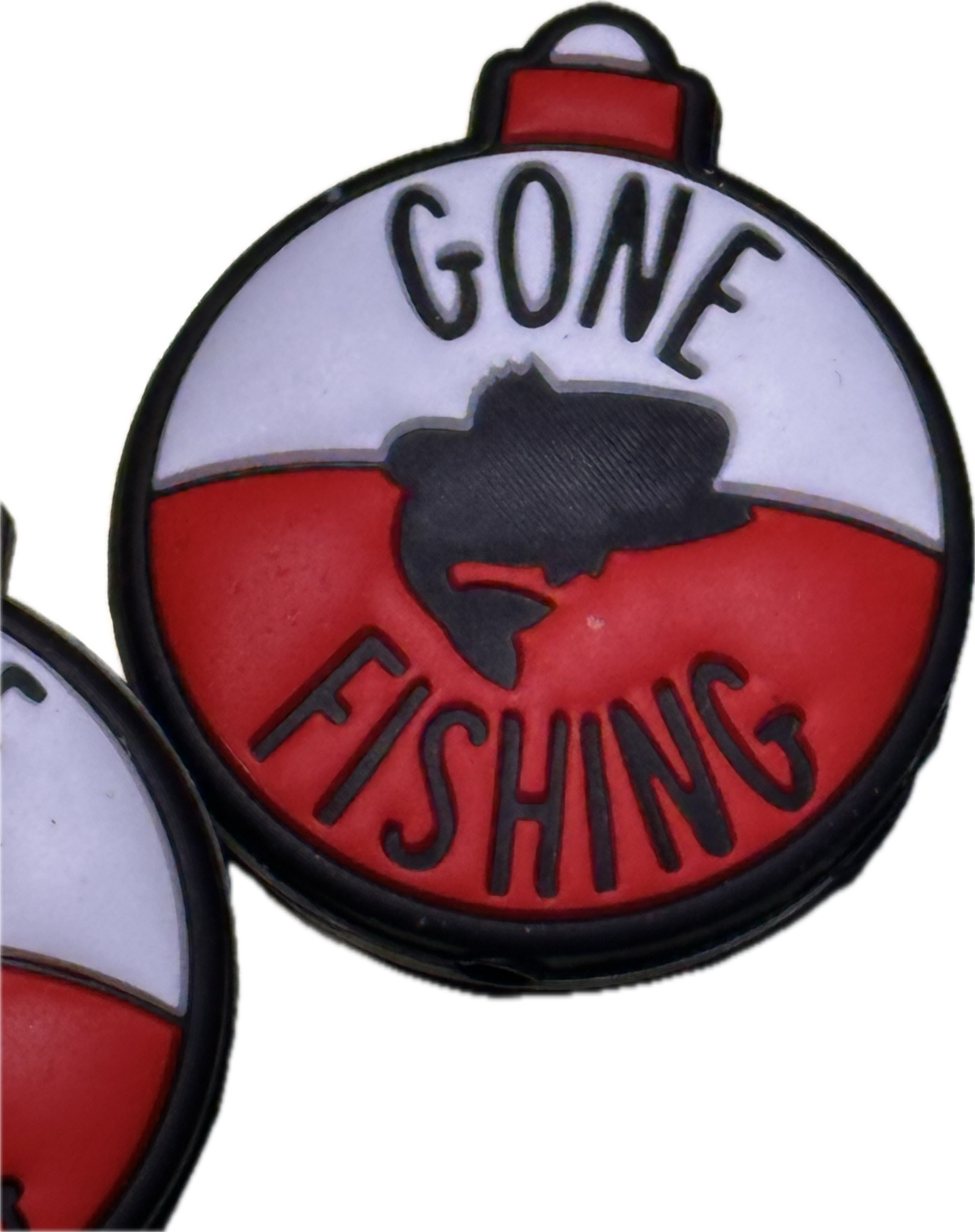 Gone Fishing Focal Bead/ fish/ silicone bead for keychains and pen beading/ bobber