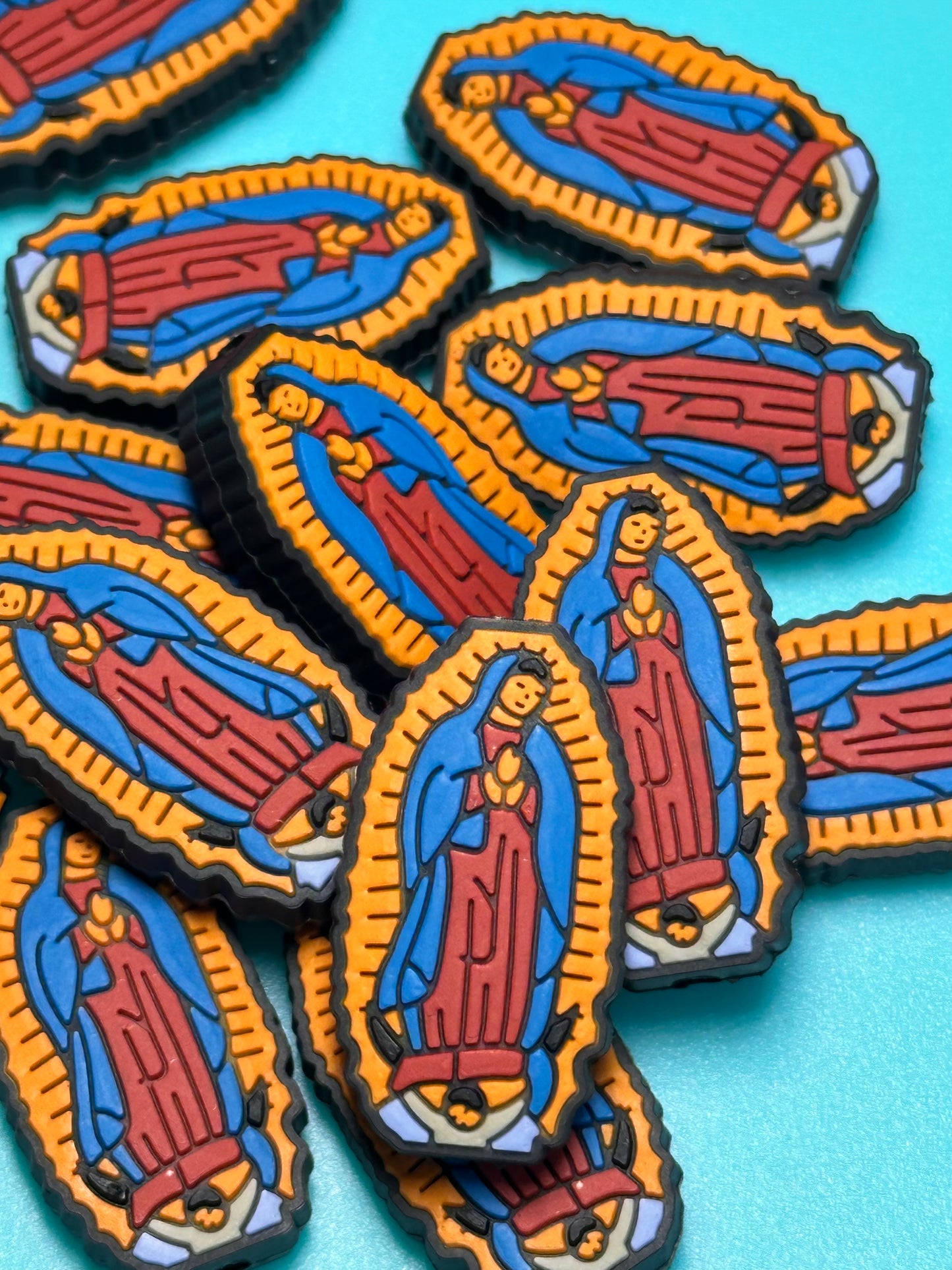 Virgin Mary Focal Bead/ beadable pen/ Silicone bead/ keychain bead/religious #2