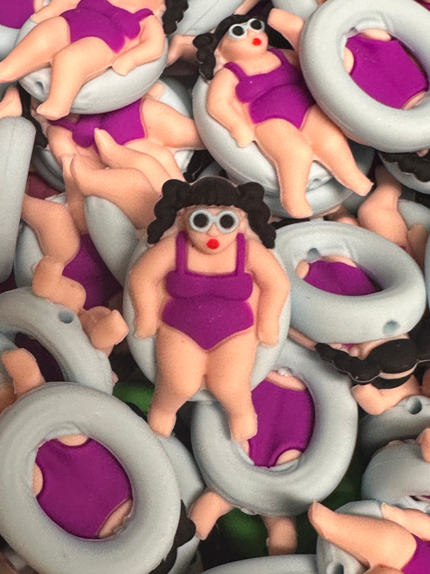 Floating Summer focal bead / beach/ swim suit/pool/ swimming