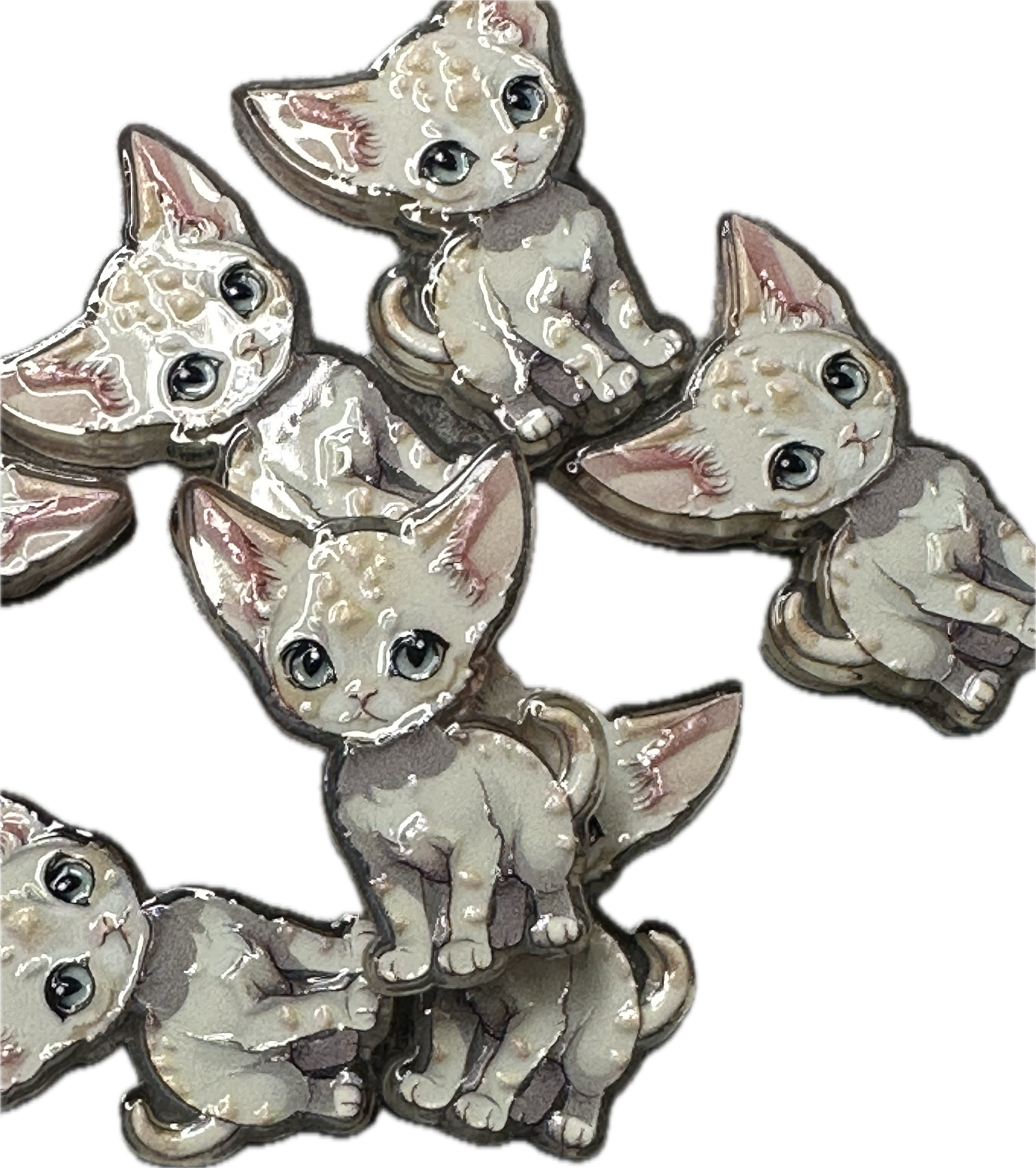 Kitten cat acrylic focal bead- set of 2/ focal bead/ pen beading / keychain bead