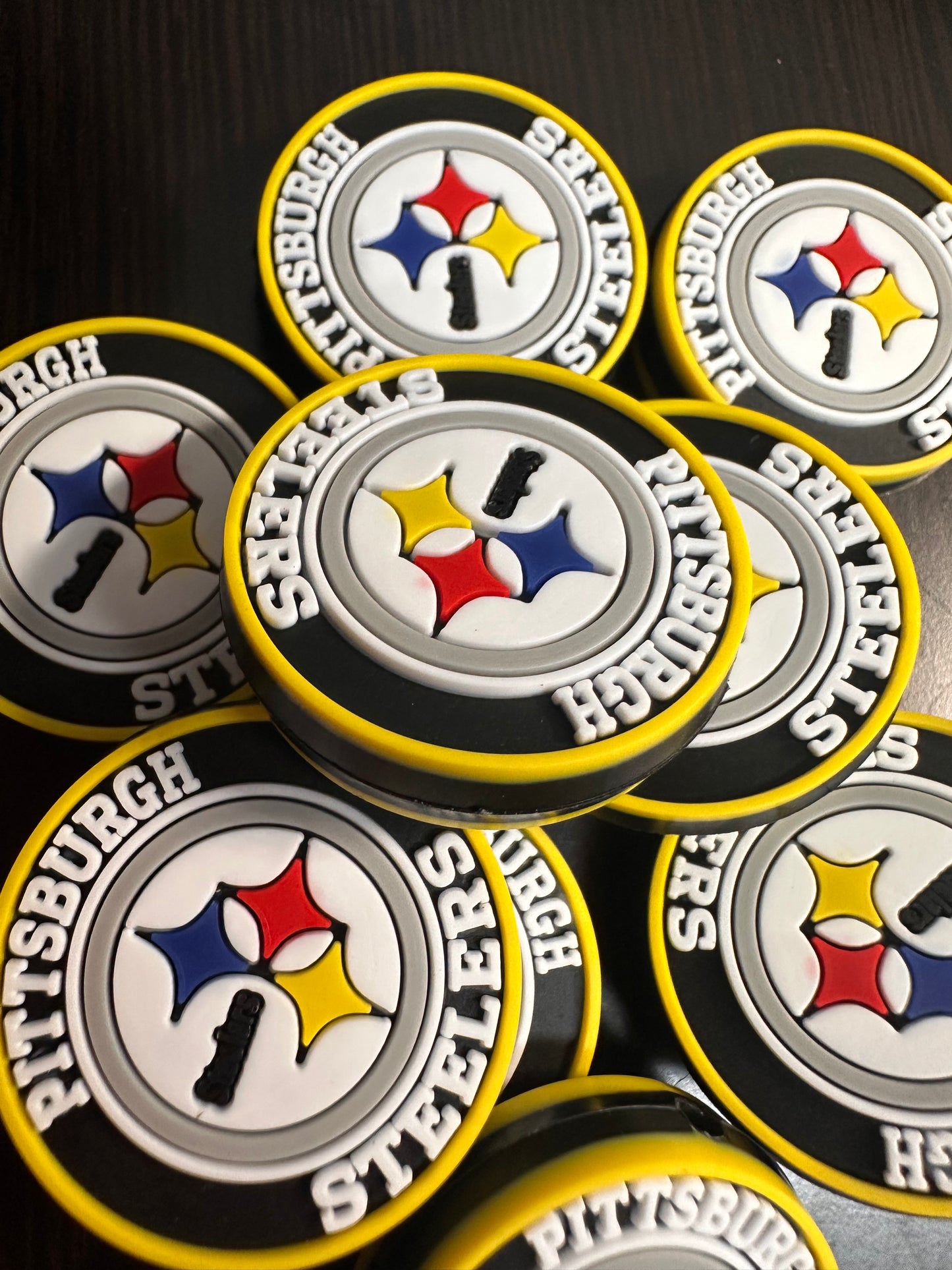 NEW Steelers Focal Bead/ beadable pen/ Silicone bead/ keychain bead/DIY/football/ Pittsburgh/ #3 style