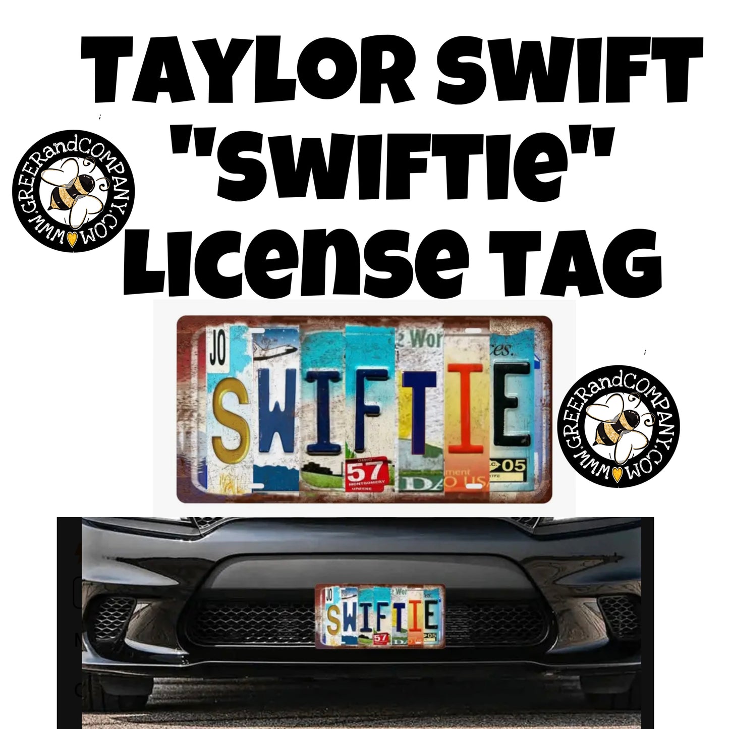 Swiftie license tag/ decorative car tag/TS/ Taylor Swift/ tin metal license plate