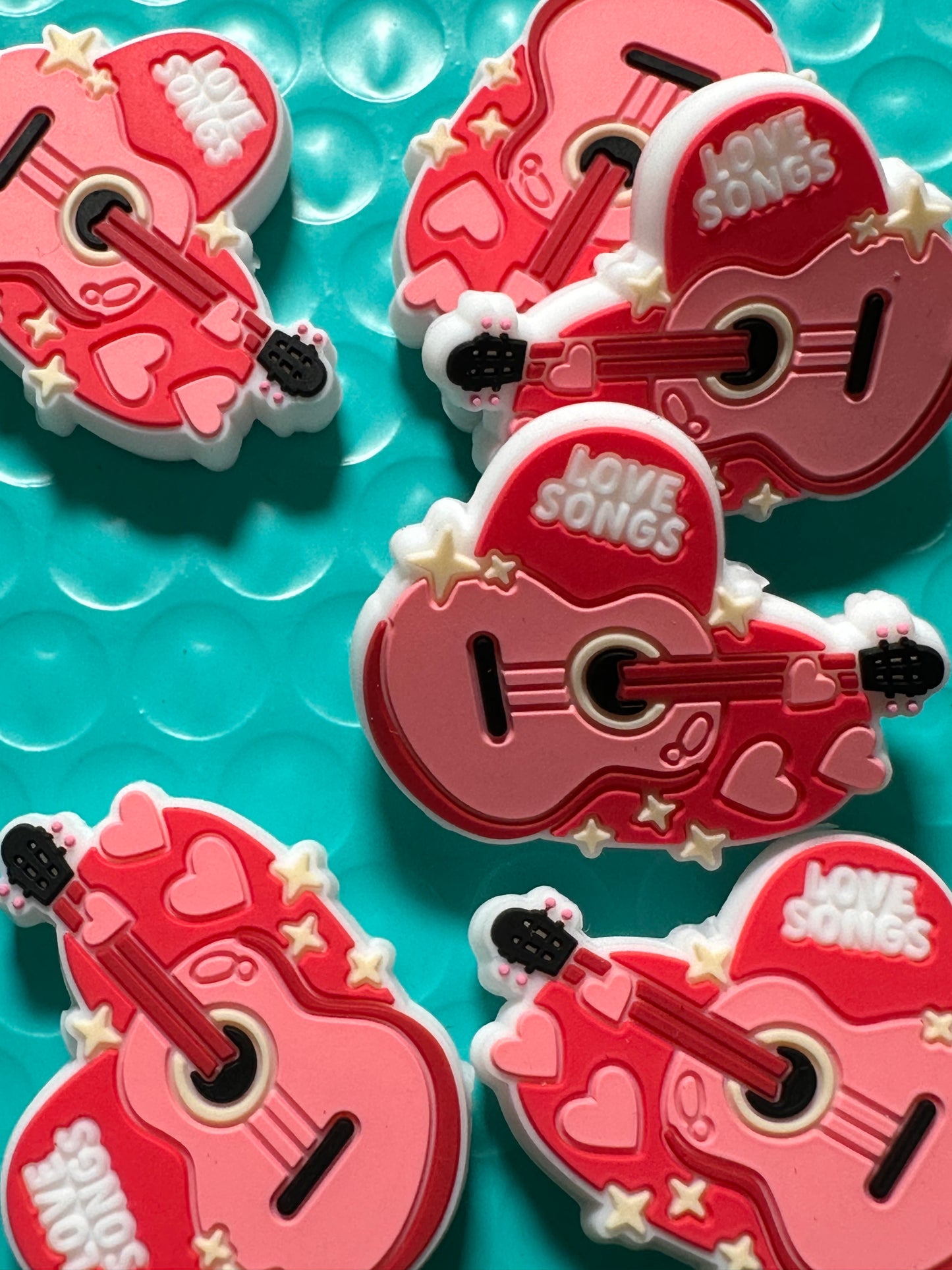 Pink guitar Focal Bead