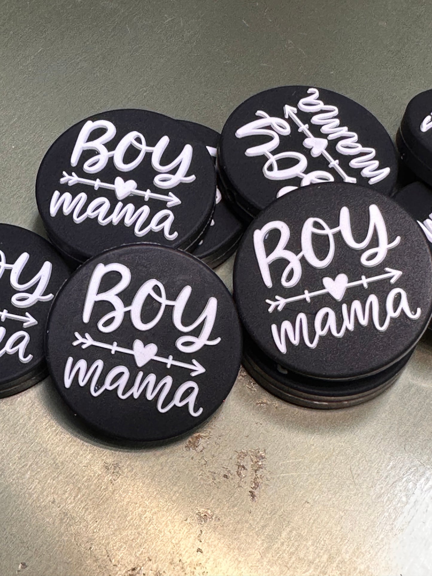 Mom/ Boy mama Focal Bead/ for beadable pen/ Silicone bead/keychain bead/