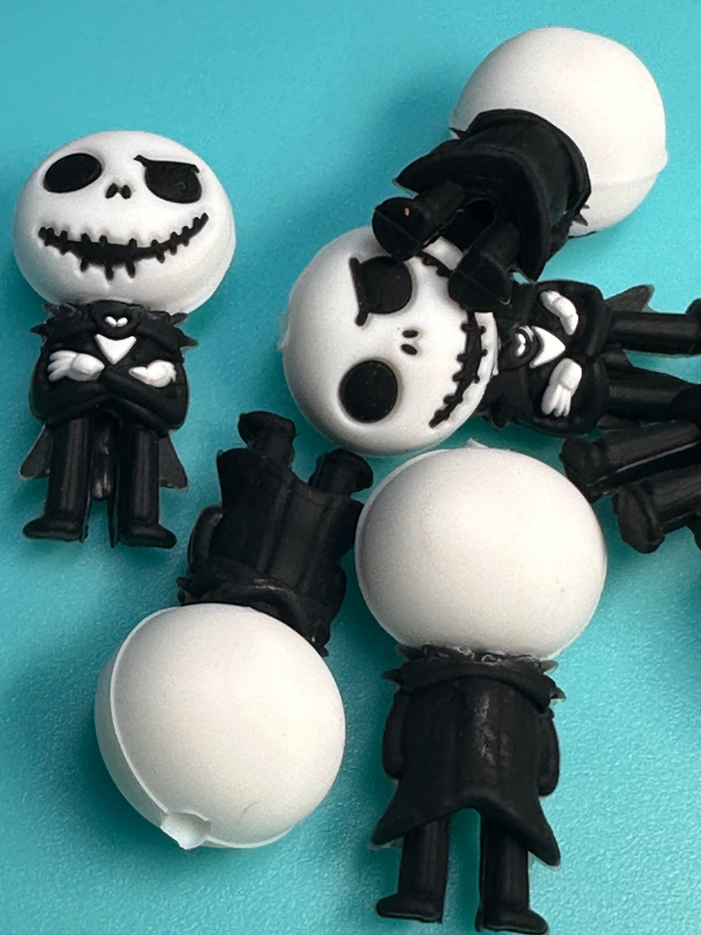 3D Jack scary guy silicone focal bead/Halloween / Christmas/ NBC