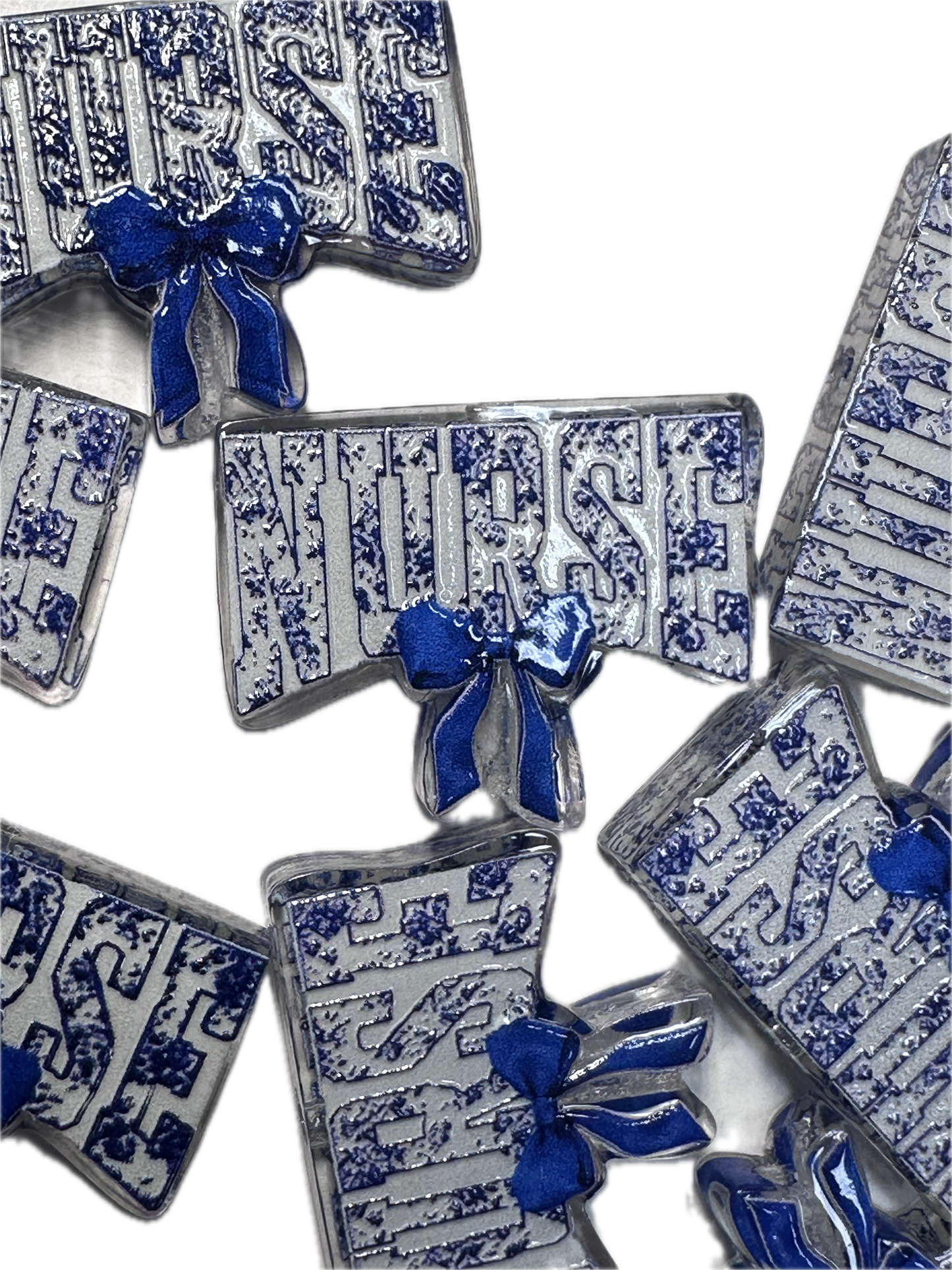 Nurse acrylic focal bead- set of 2/ focal bead/ pen beading / keychain bead/