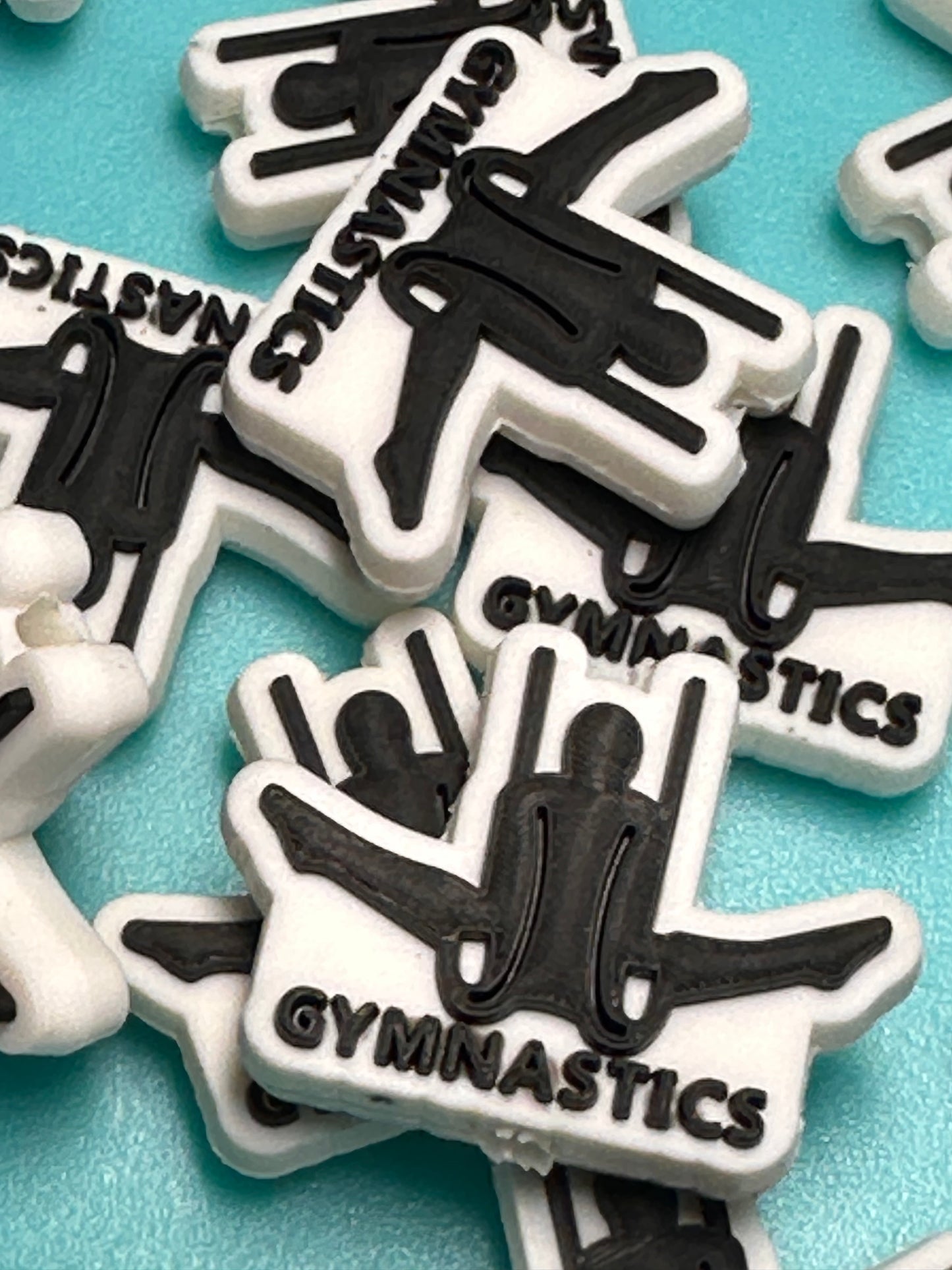 Gymnastics Focal Bead/ beadable pen/ Silicone bead/ keychain bead/ gymnasts #1