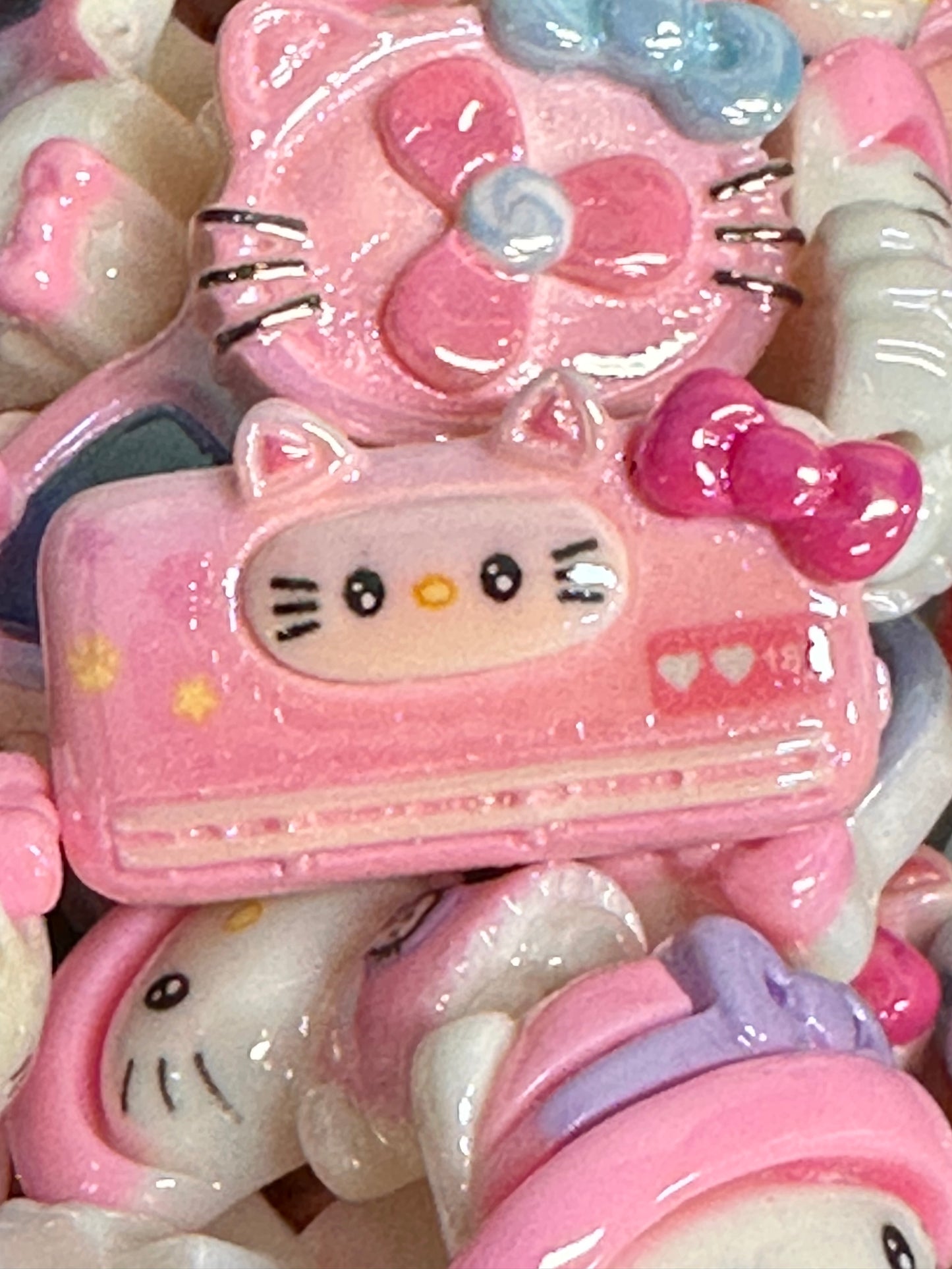 HK Cat acrylic beads/ Ten (10) beads included assorted colors/pen beading beads / keychain beads/ DIY/