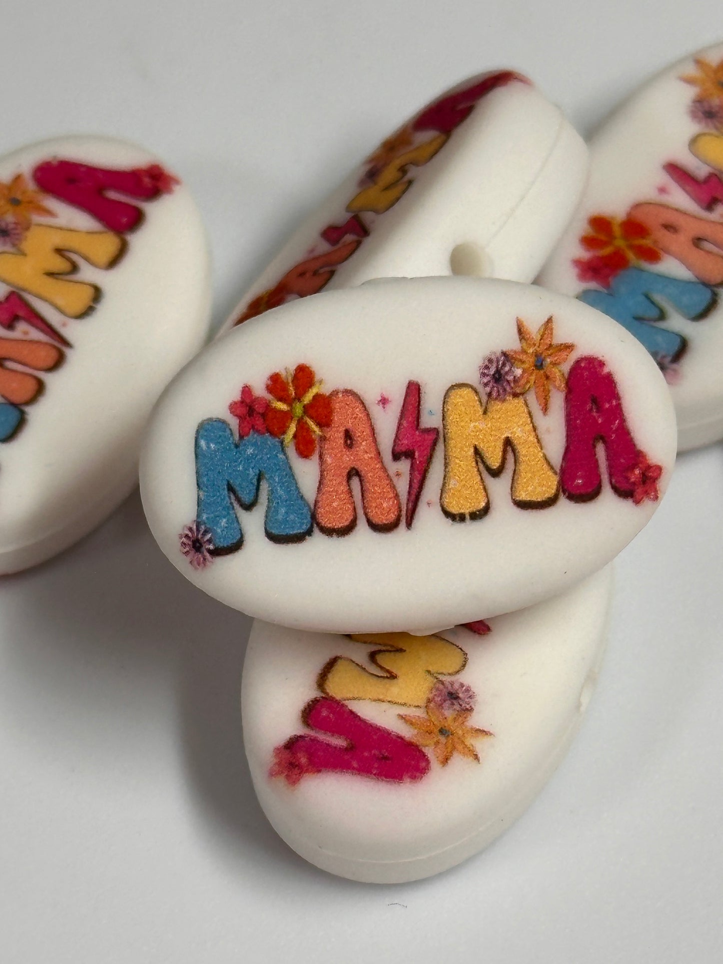 Colorful MAMA Focal Bead / lightning bolt