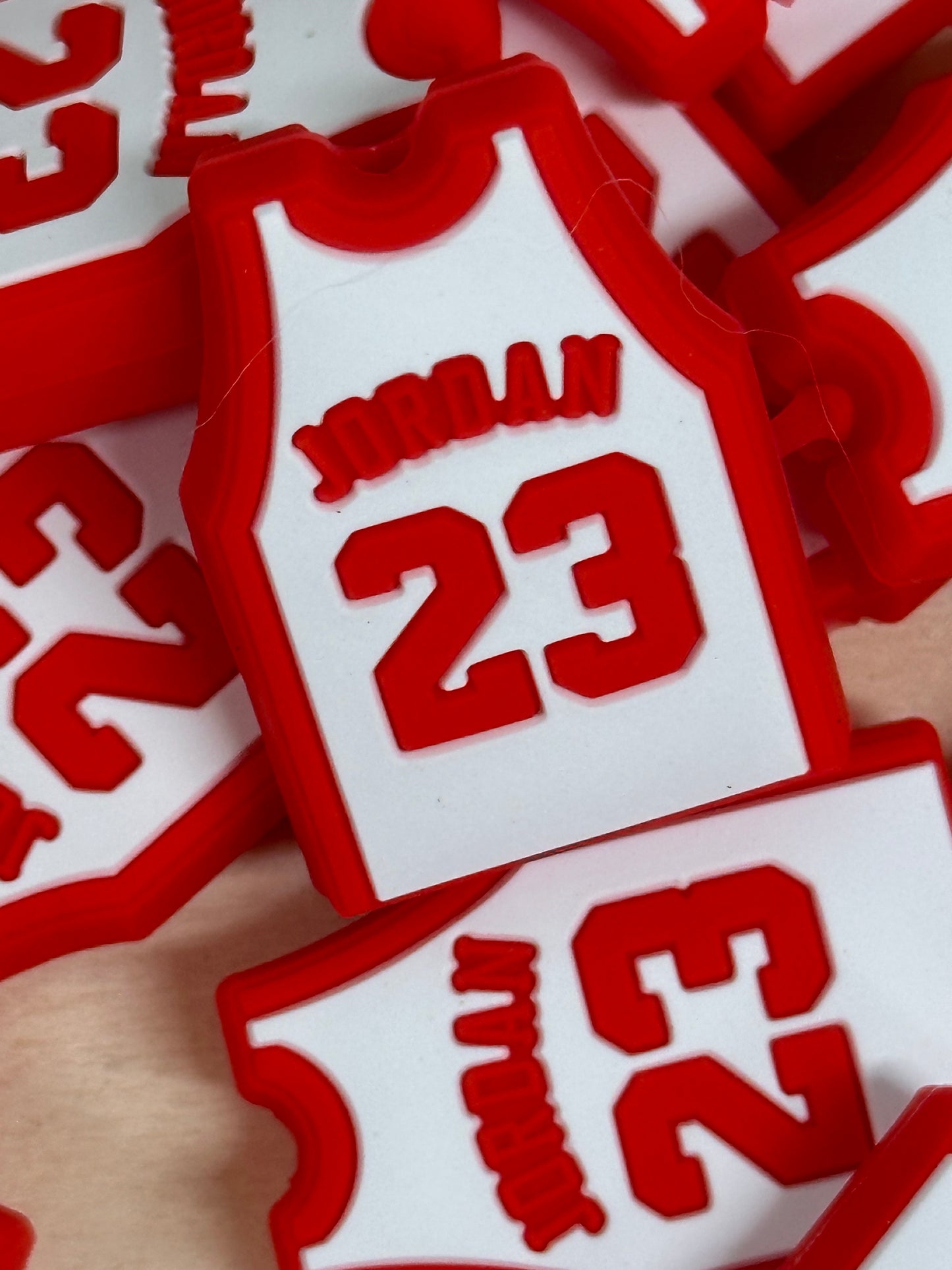 23 Jersey focal bead/ silicone bead/ pen beading/ DIY/ basketball