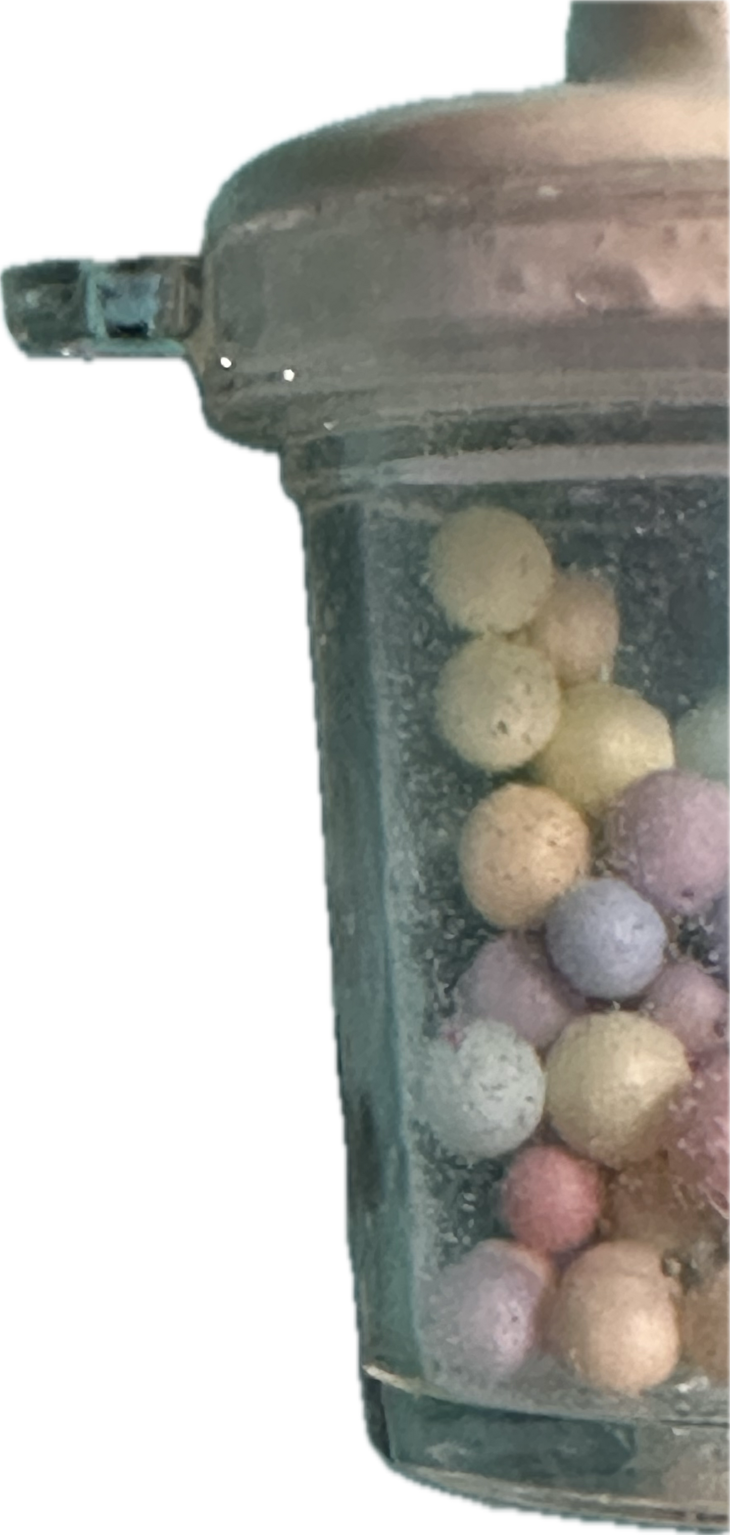 Clear shaker Cat Panda Bunny Paw Print Heart Design Clear Cup Bottle with cat ears on lid/ Small Colorful Mini Balls Inside Acrylic Beads, Random Mix, 34x22mm approx. /random choice of colors/ cup shaped acrylic/Perfect for pen beading/ jewelry making/
