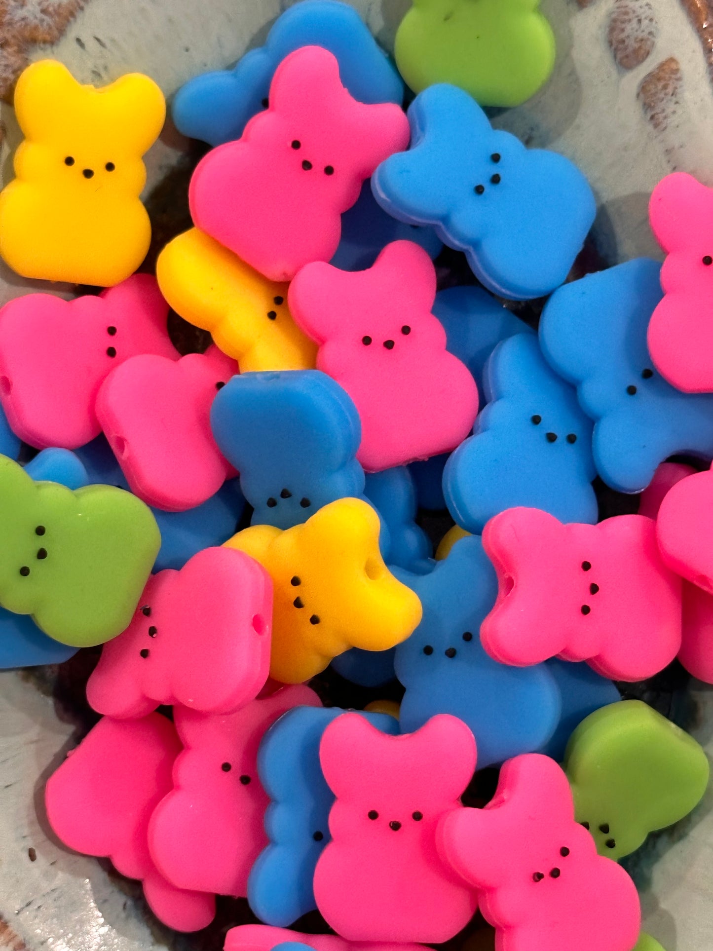 Bunny Easter candy focal beads