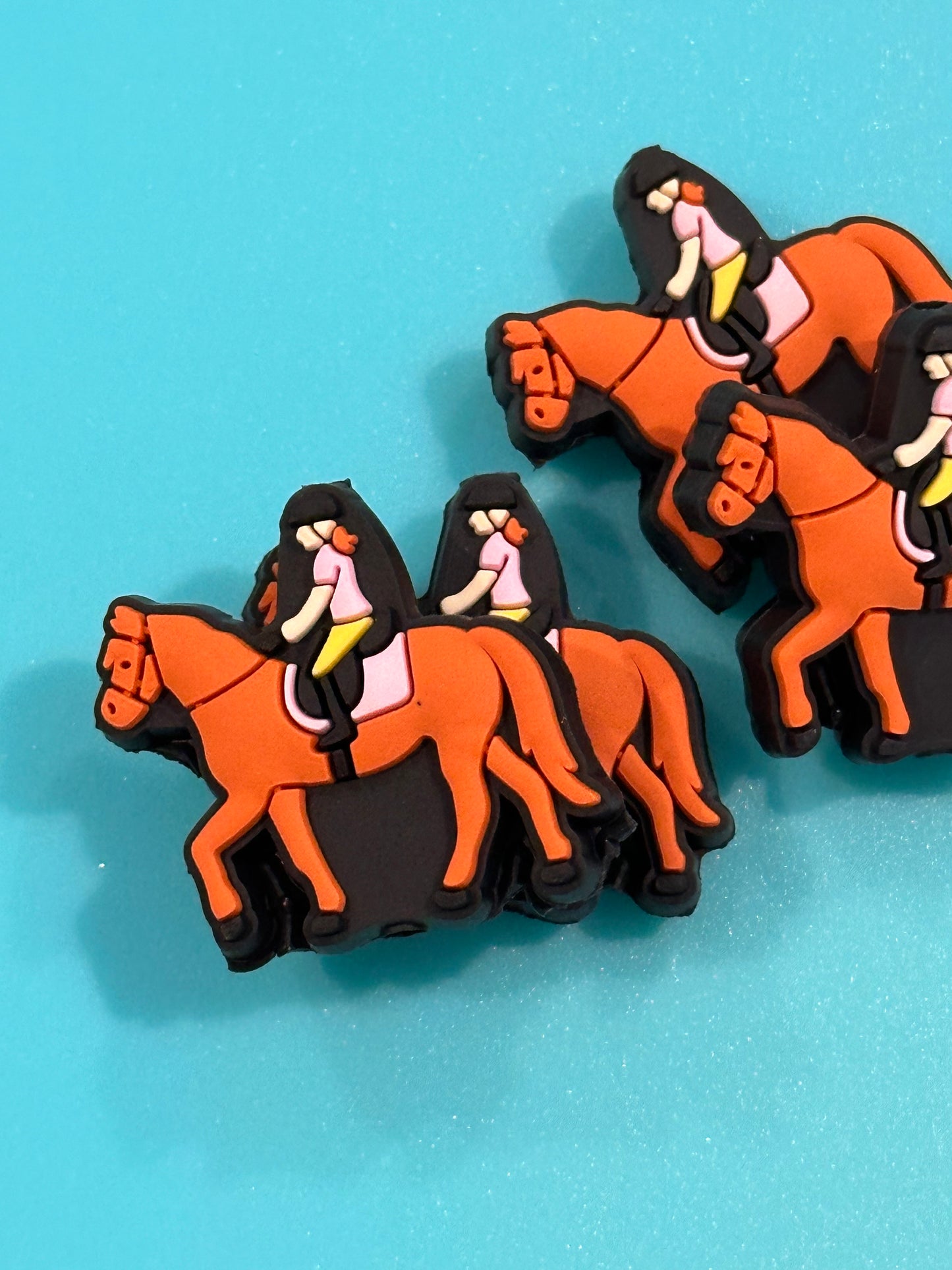 Equestrian/ horseback/ Cowboy/Focal Bead/ beadable pen/Silicone bead/ keychain bead/ horse/ dressage/hunter jumper/ English rider