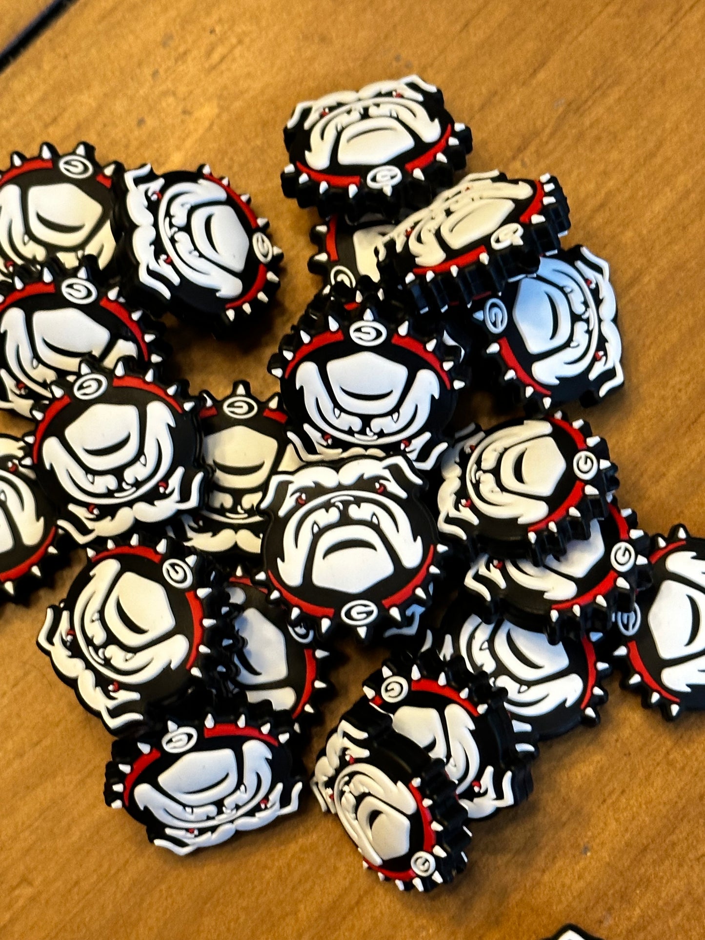 Georgia Bulldogs focal bead/ Bulldog head/ design #2
