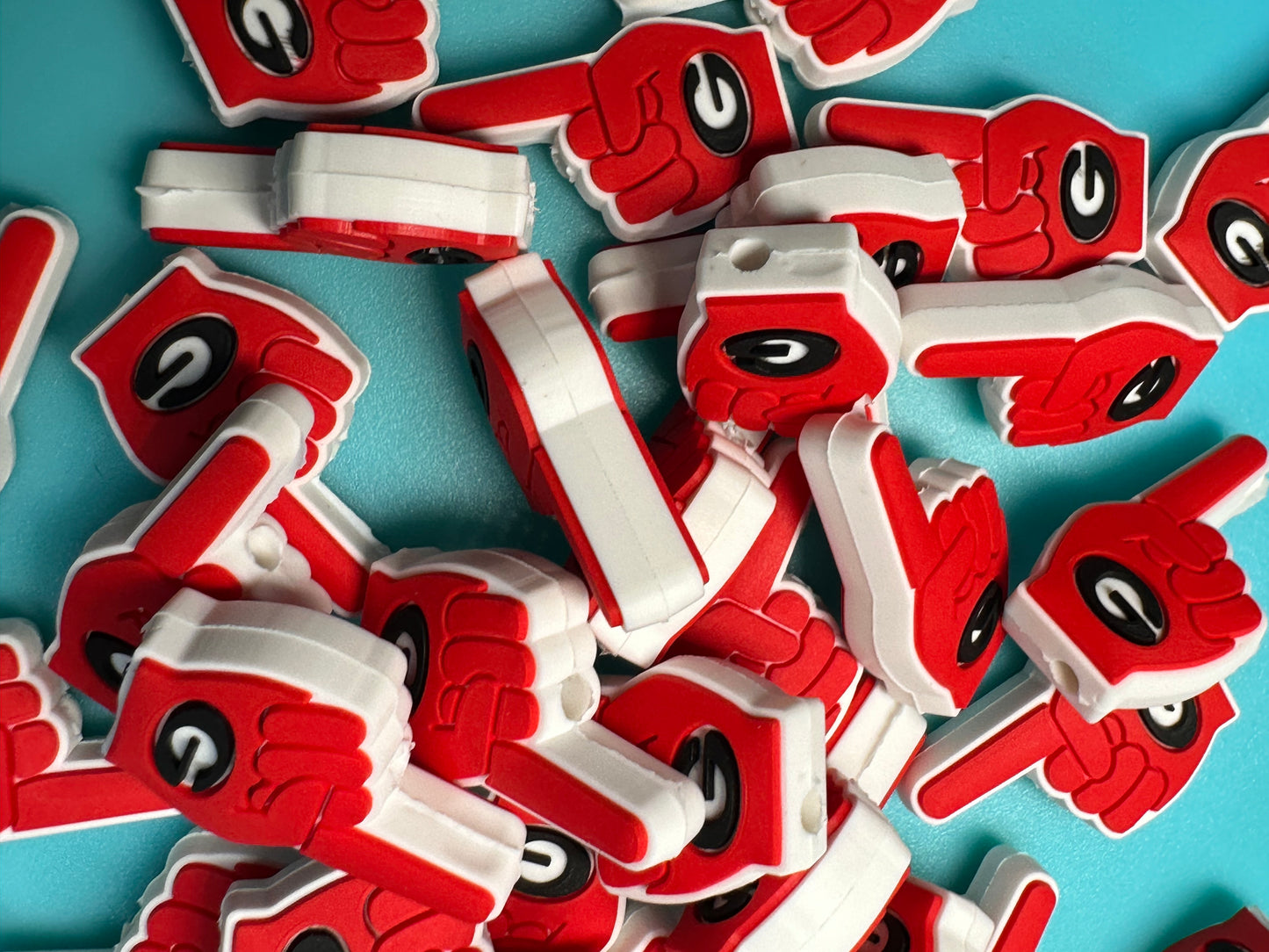 Georgia Bulldogs focal bead/ design #2
