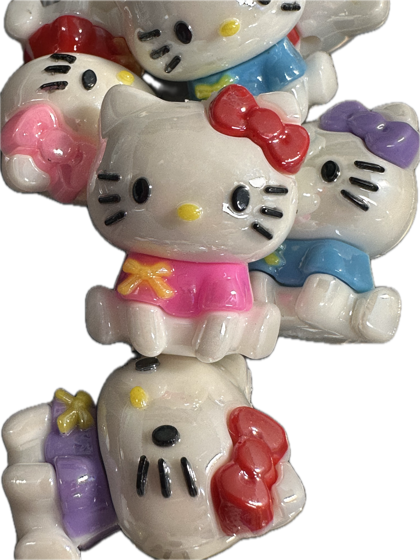 HK Cat acrylic beads/ Three (3) beads included assorted colors/pen beading beads / keychain beads/ DIY/
