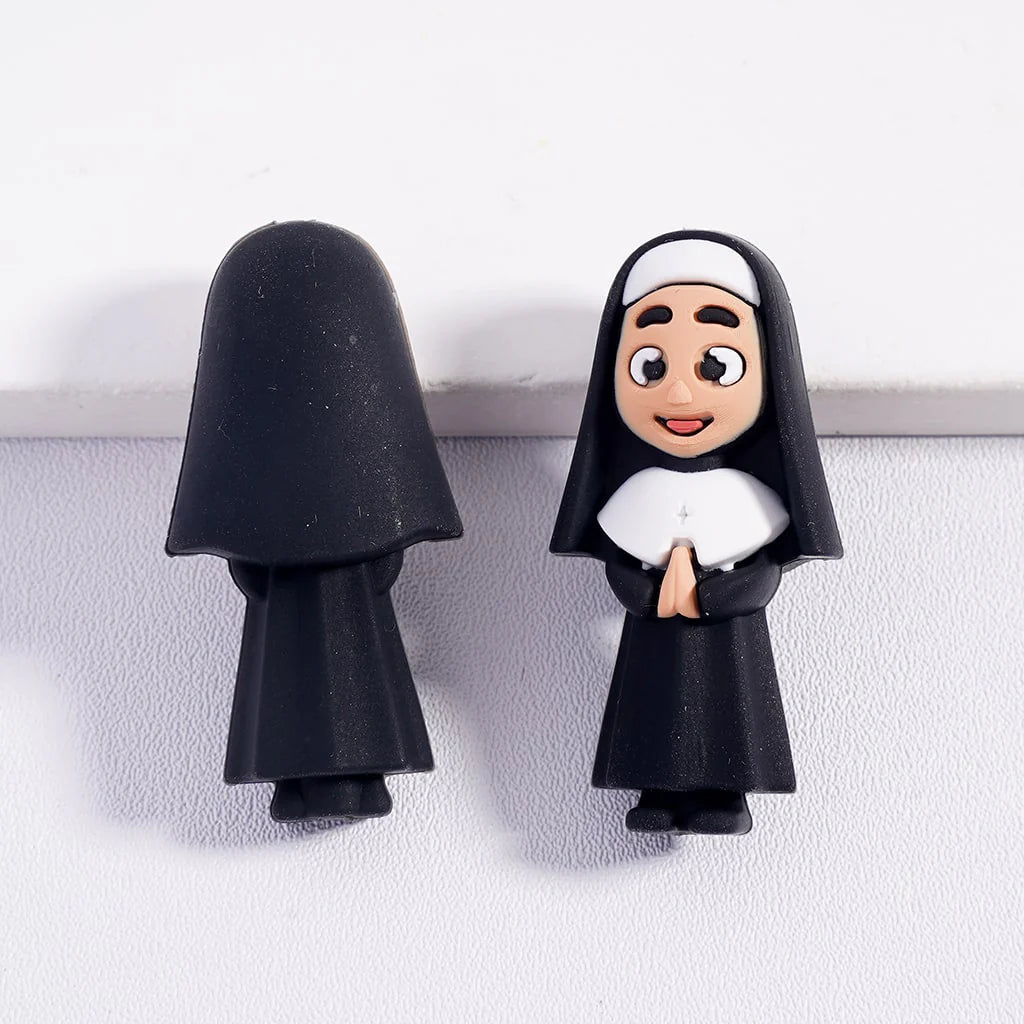 Nun/Jesus /God/ Focal Bead/ beadable pen/ Silicone bead/ keychain bead/Faith/Jesus/ Christian