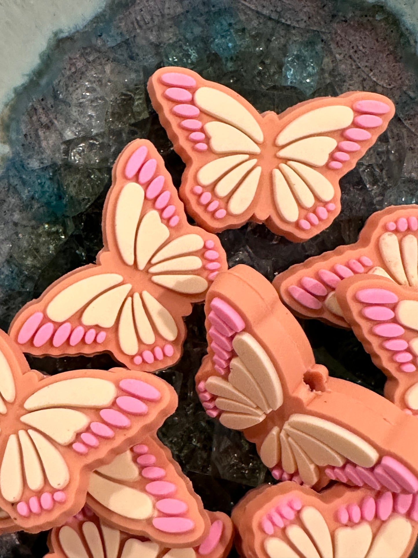 Pink Butterfly focal bead