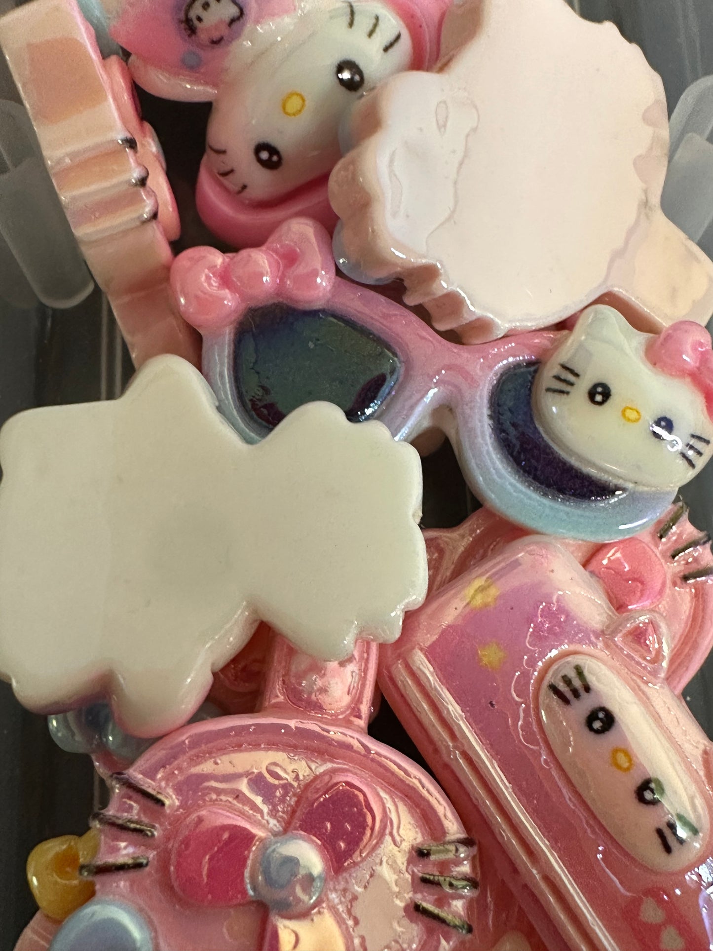 HK Cat acrylic beads/ Ten (10) beads included assorted colors/pen beading beads / keychain beads/ DIY/