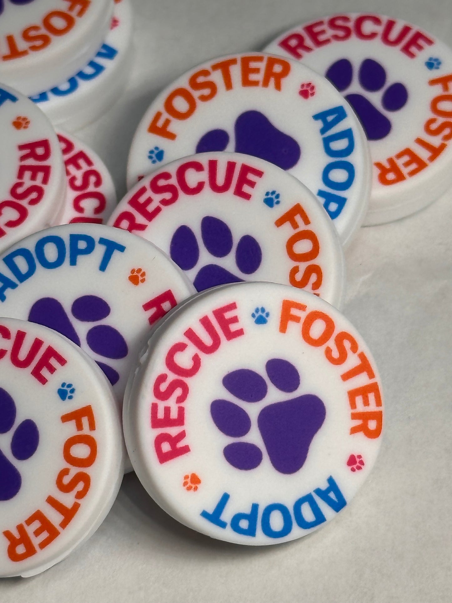 Rescue Foster Adopt Dog/ Focal Bead/ beadable pen/ Silicone bead/ keychain bead/ puppy/
