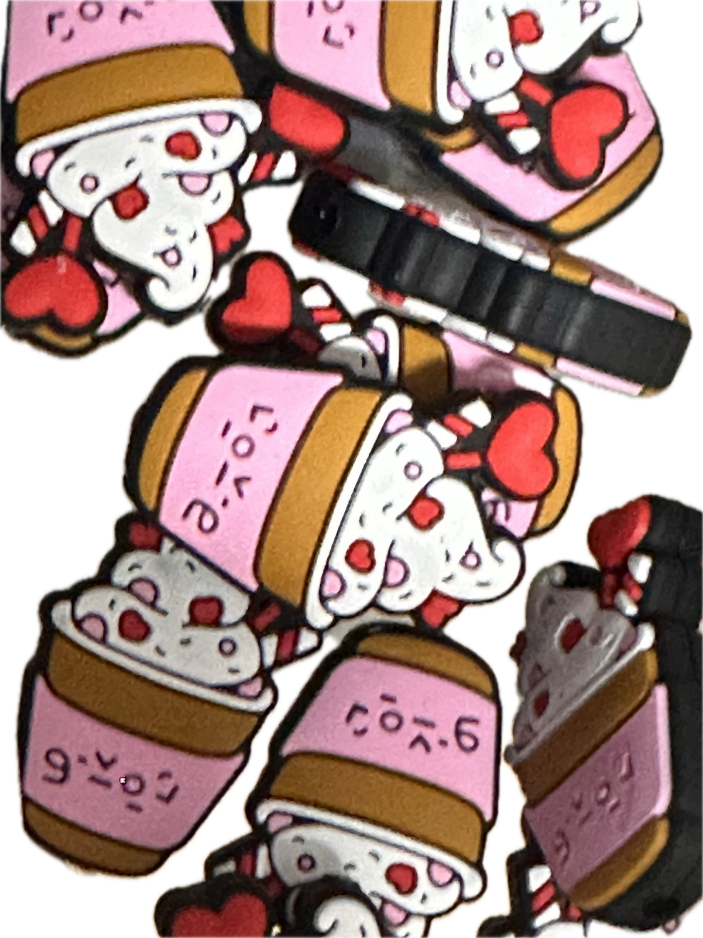Hot chocolate Focal Bead/ beadable pen/ Silicone bead/ keychain bead/Valentines Day/ cupcake