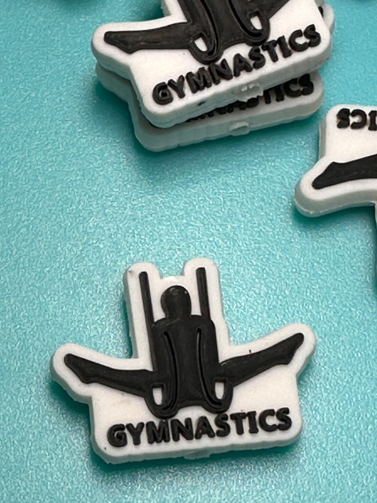 Gymnastics Focal Bead/ beadable pen/ Silicone bead/ keychain bead/ gymnasts #1