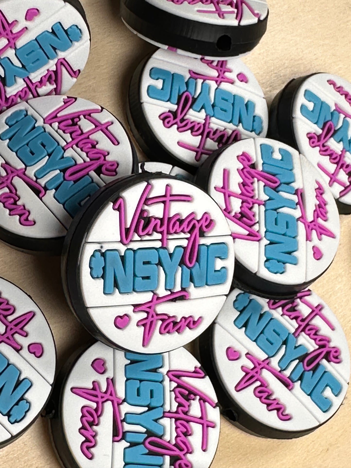 VINTAGE NSYNC FAN focal bead/boy bands/90’s music