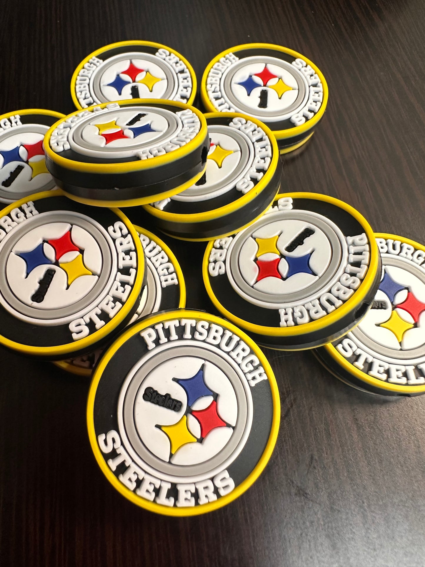 NEW Steelers Focal Bead/ beadable pen/ Silicone bead/ keychain bead/DIY/football/ Pittsburgh/ #3 style