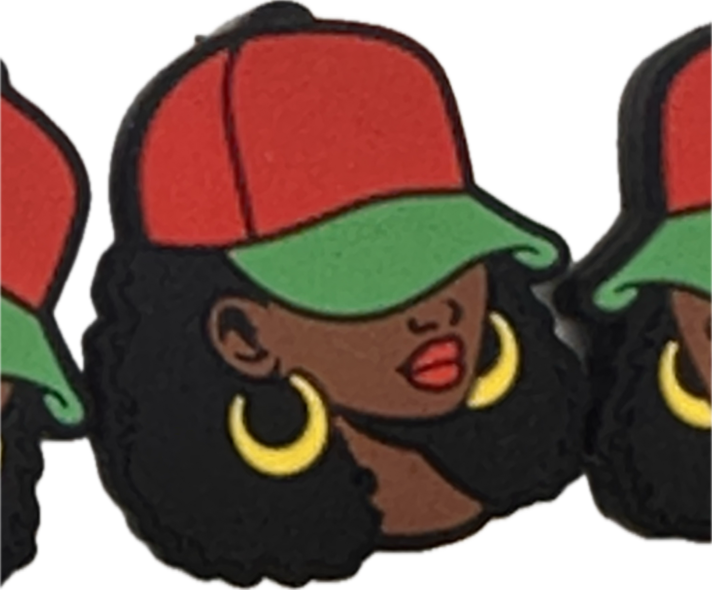 Black woman Focal Bead/ beadable pen/ Silicone bead/ keychain bead/DIY/hat/earrings