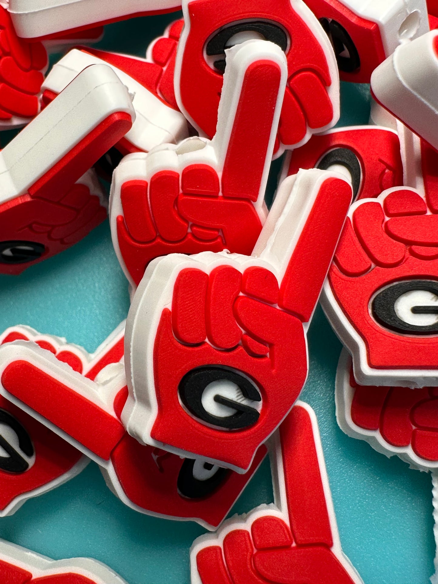 Georgia Bulldogs focal bead/ Bulldog / design #4