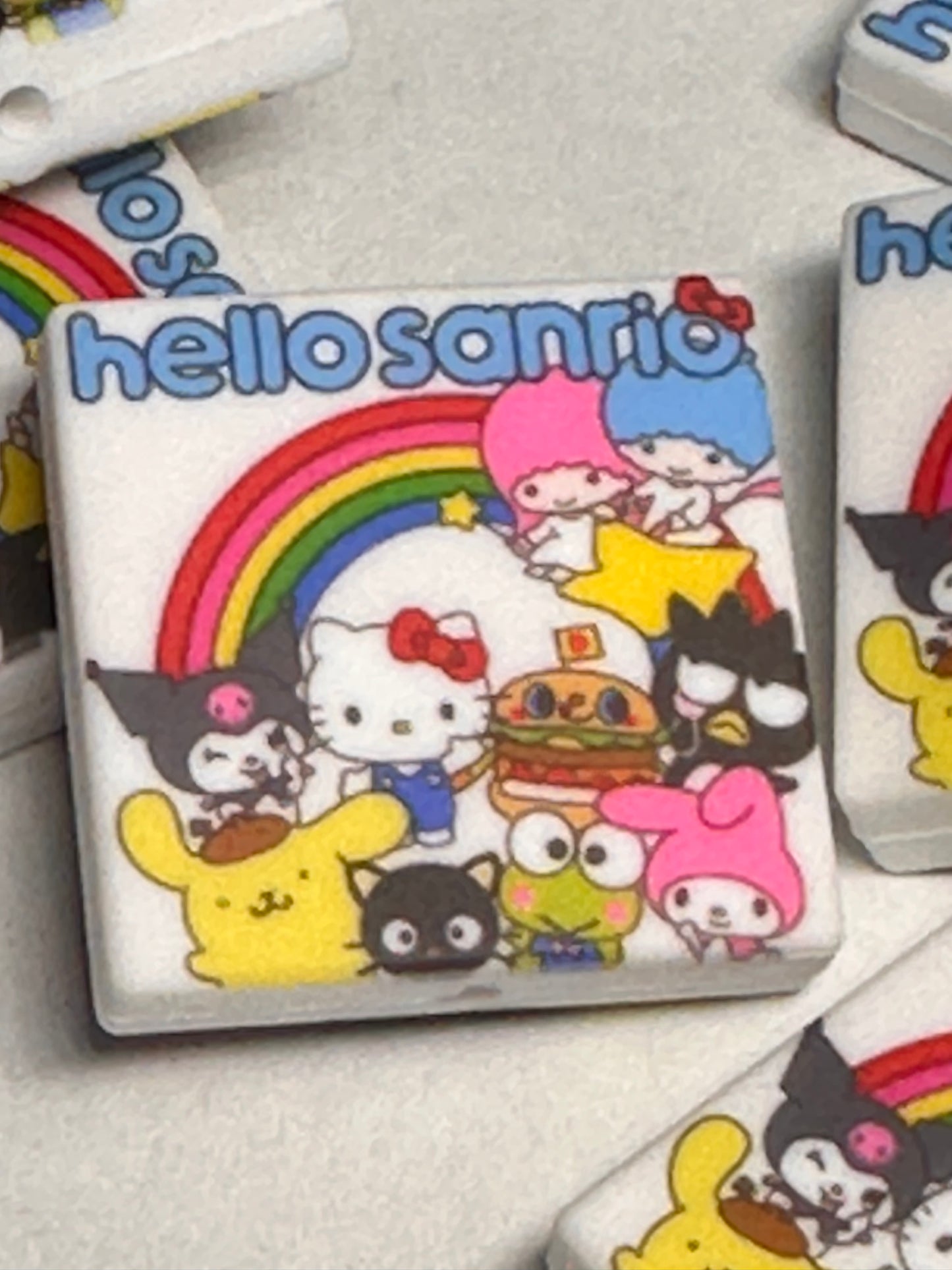 San Ku Cat Focal Bead/ beadable pen/ Silicone bead/ animal/ keychain bead/ kitty/