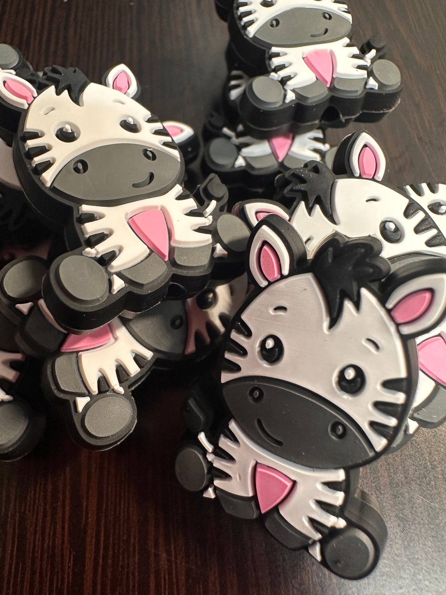 Zebra Focal Bead/ beadable pen/ Silicone bead/ animal/ keychain bead/ zoo