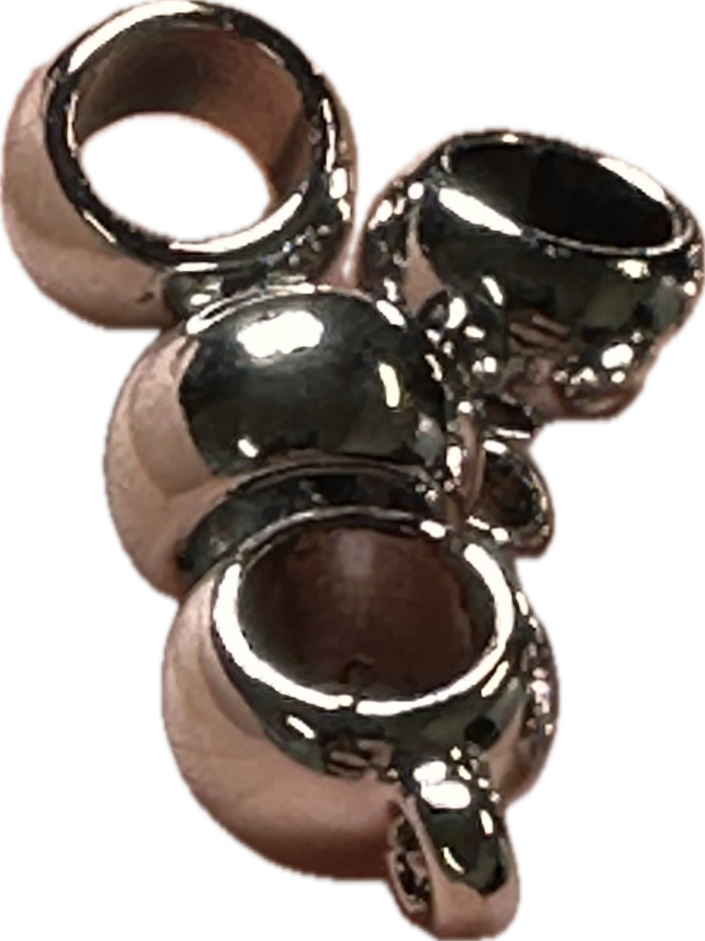 Silver tone Bail Beads/ jewelry Bead/ beadable pen beads/ keychain bead/bead/12mm/used for dangle charms