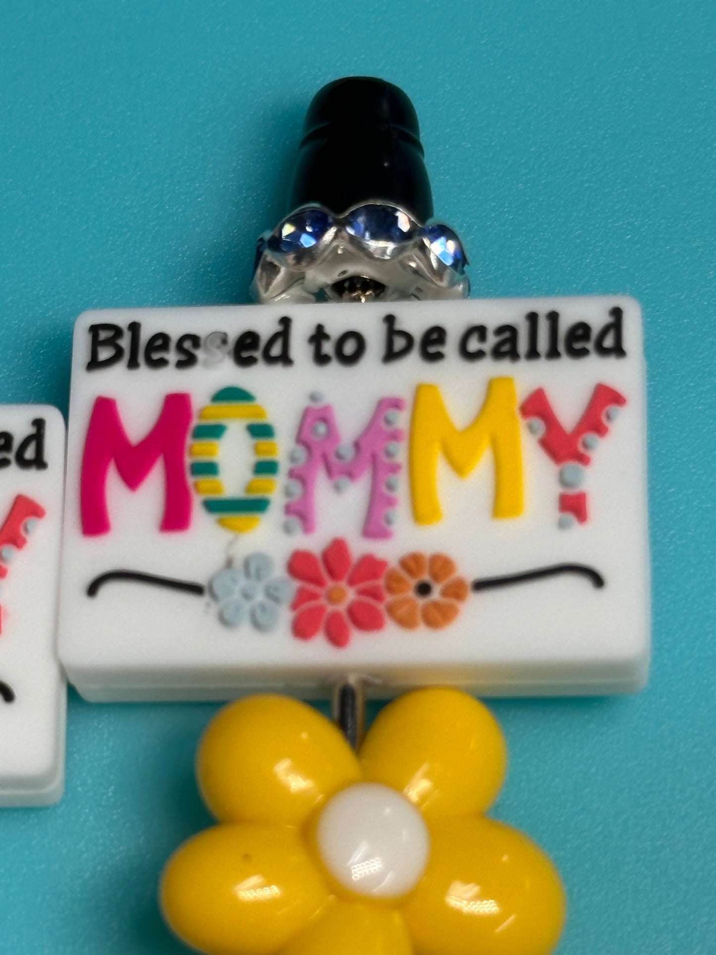 Mommy/ mama Focal Bead/ for beadable pen/ Silicone bead/keychain bead/ Mothers Day/ Blessed mama/ mom