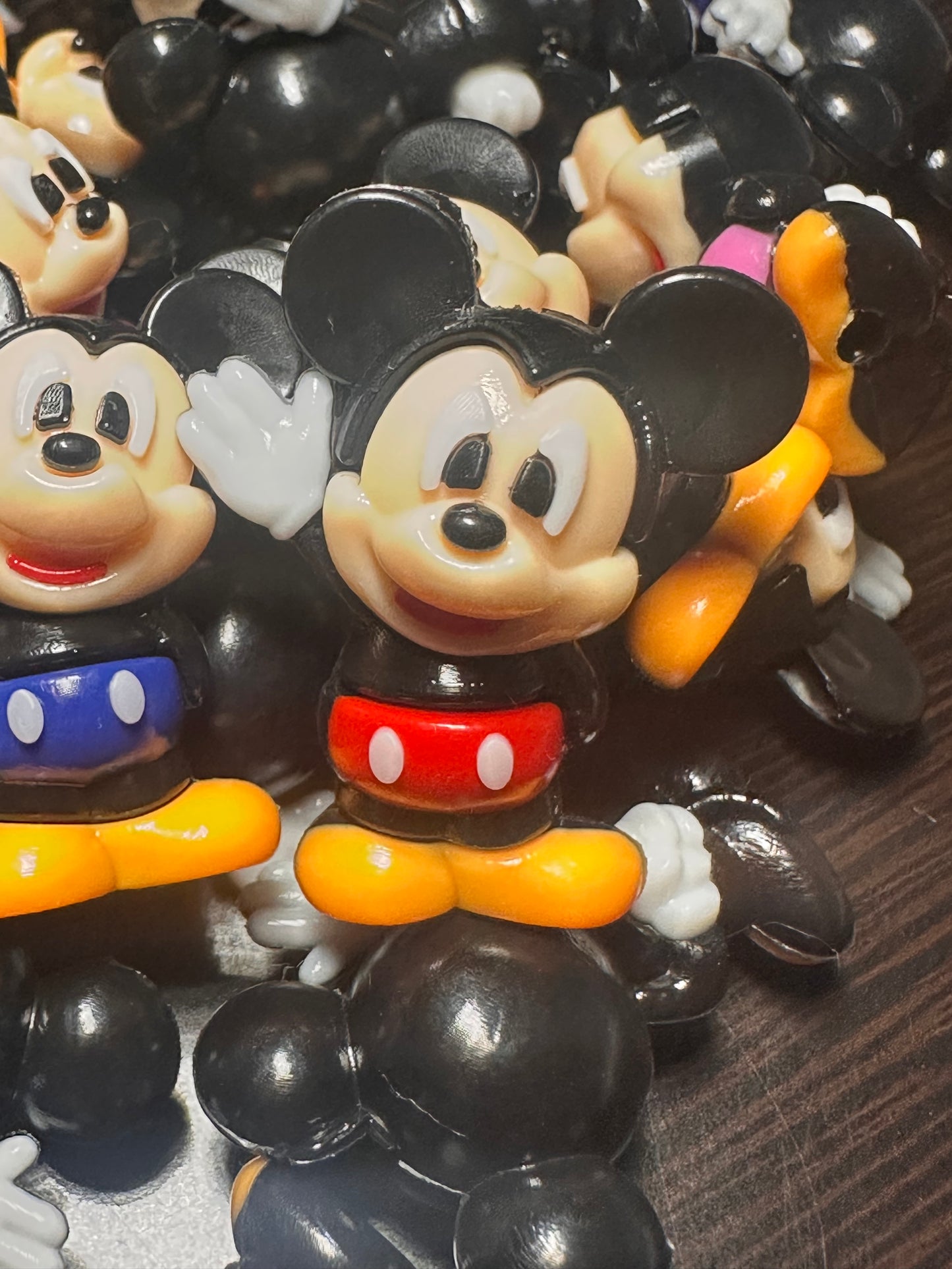 3D standing mouse focal bead/ set of ten (10) random pvc rubber focal bead for pen beading/