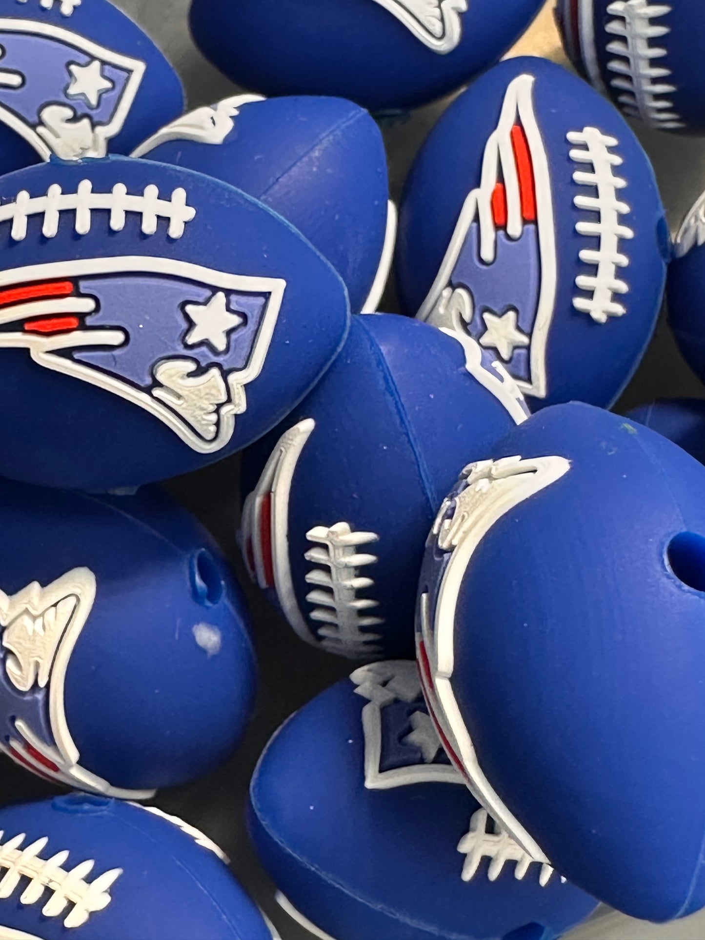 3D New England Patriots Football team focal bead / football