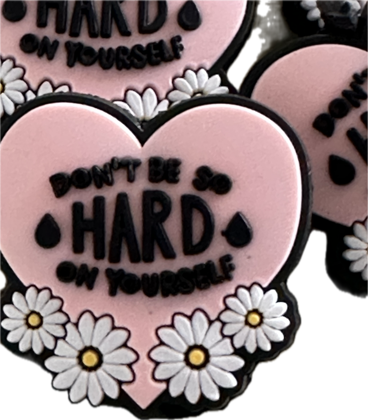 Conversation Heart Focal Bead/Love Yourself/ Dont be so hard on yourself