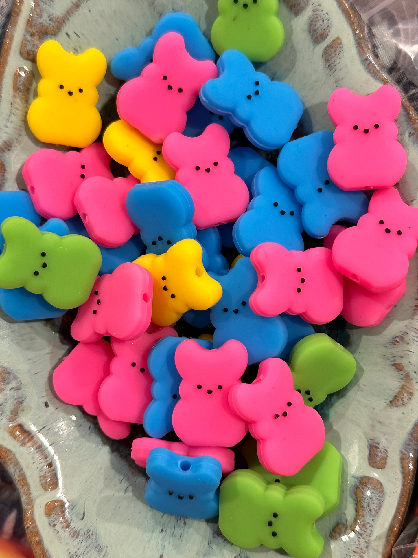 Bunny Easter candy focal beads