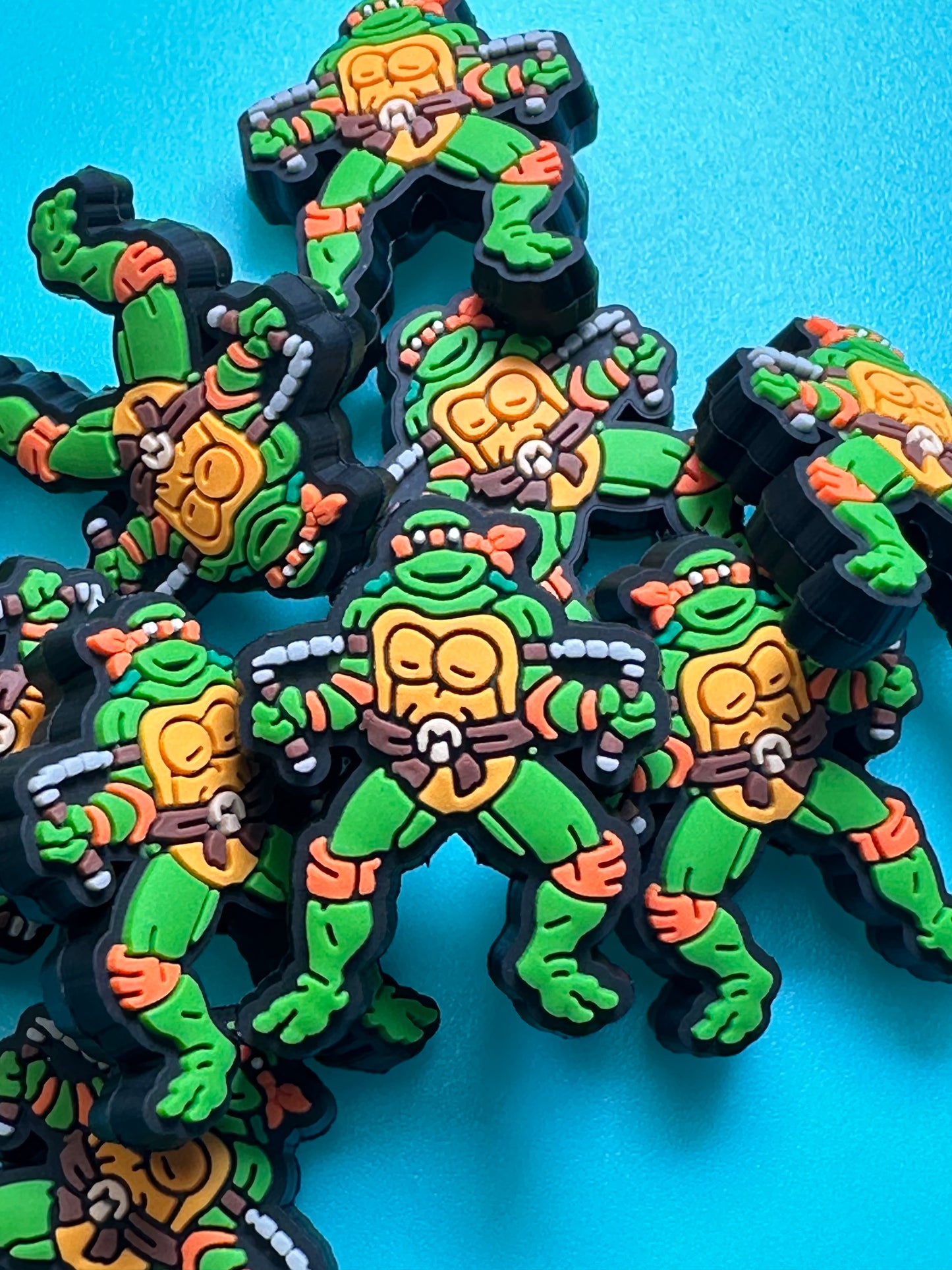 Green silicone focal bead/