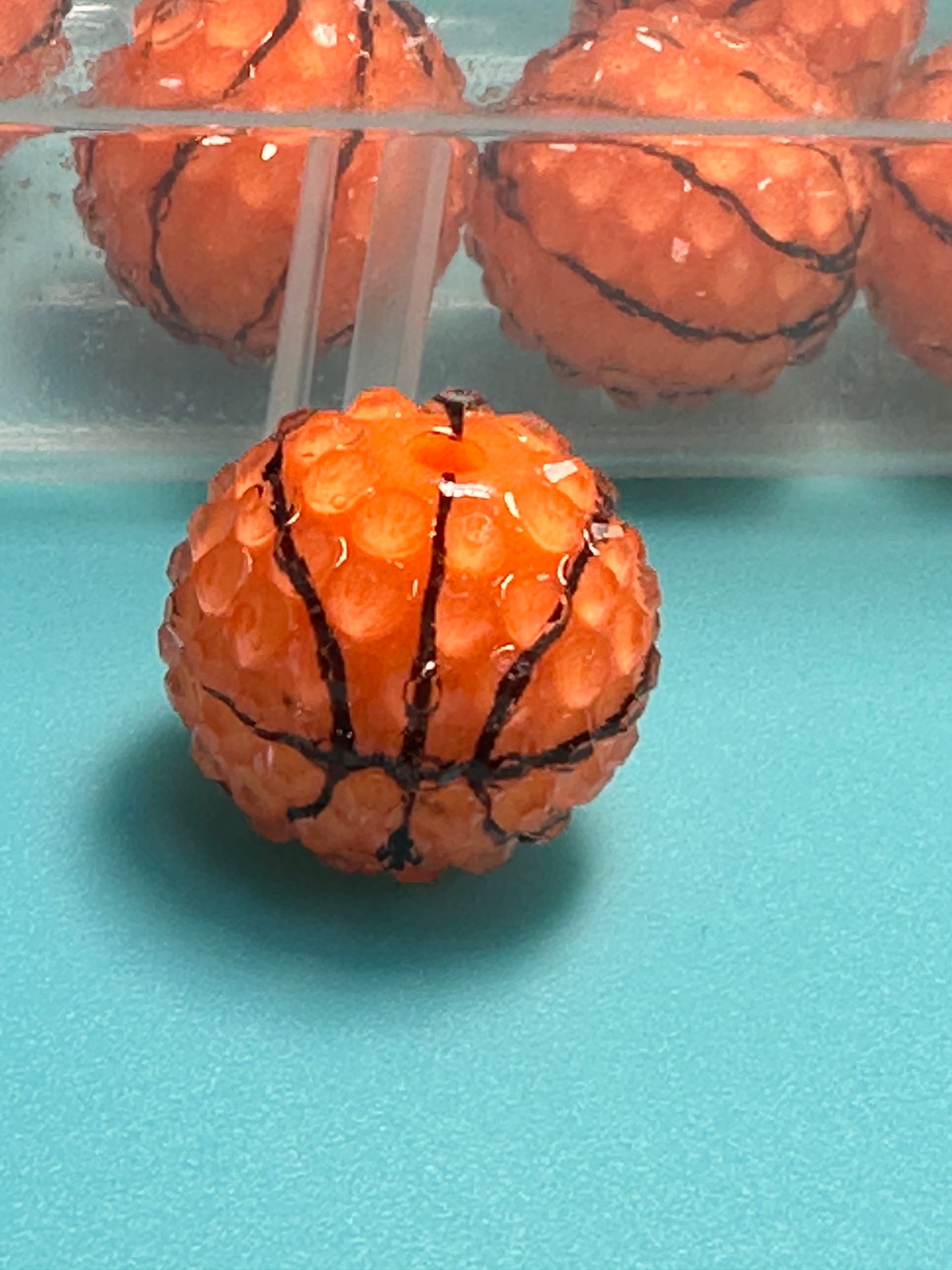 Five (5) Acrylic sports bead included/fancy Bead/ beadable pen/ keychain bead/choose your beads/20mm