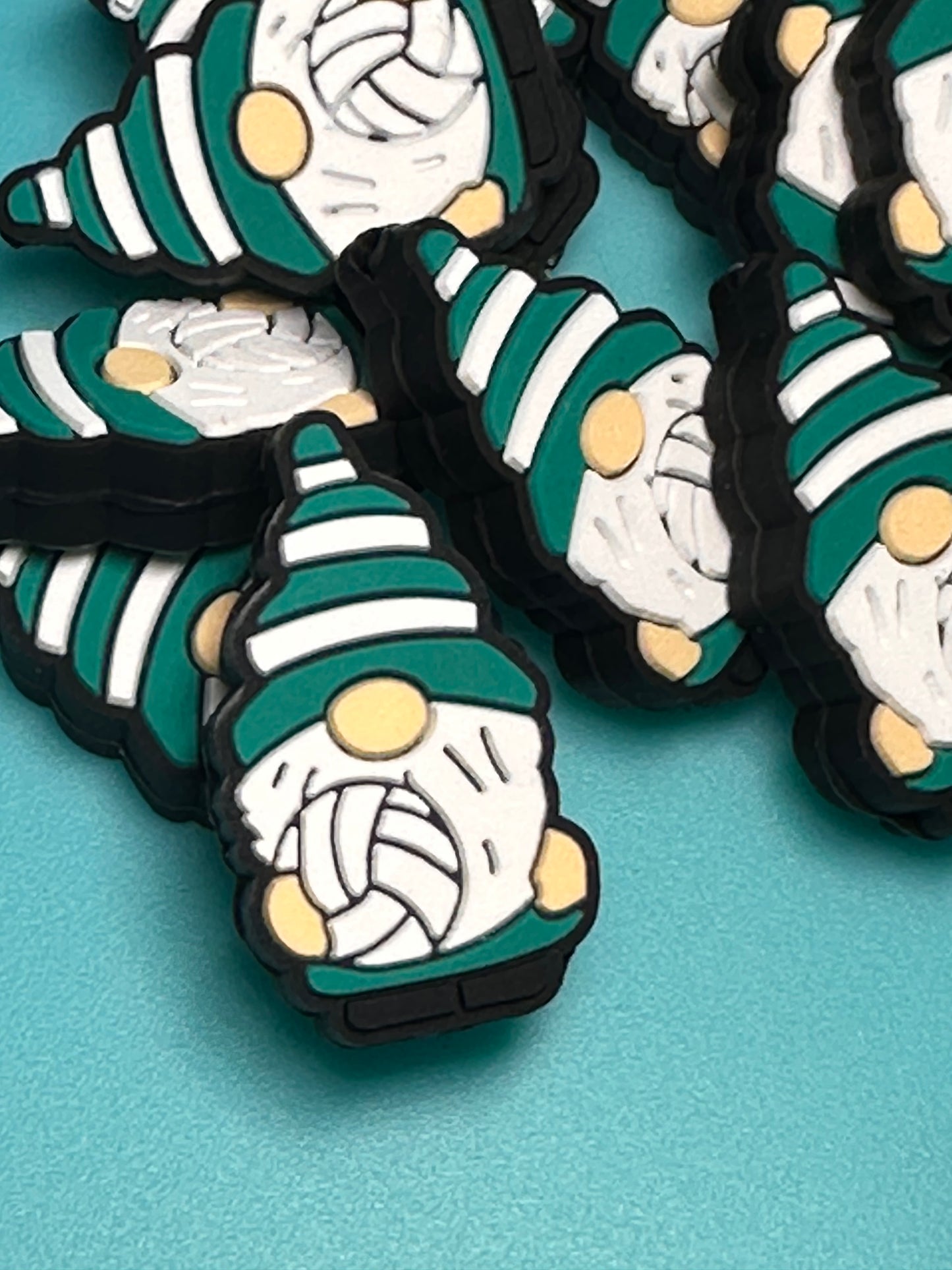 Volleyball gnome Silicone focal bead for pen beading and keychain DIY/ sports gnome
