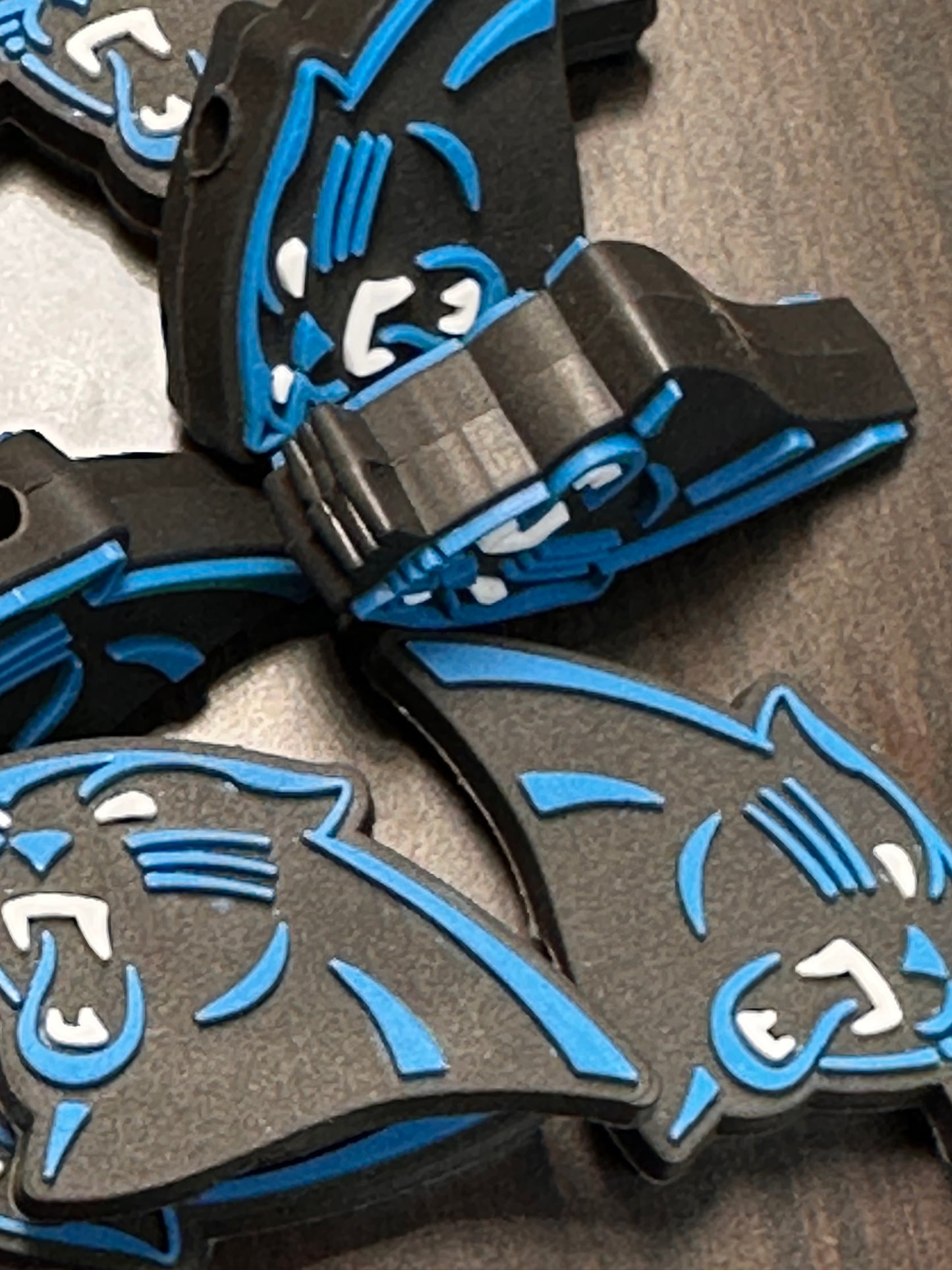 NEW! Carolina Panthers shaped focal bead / football #2