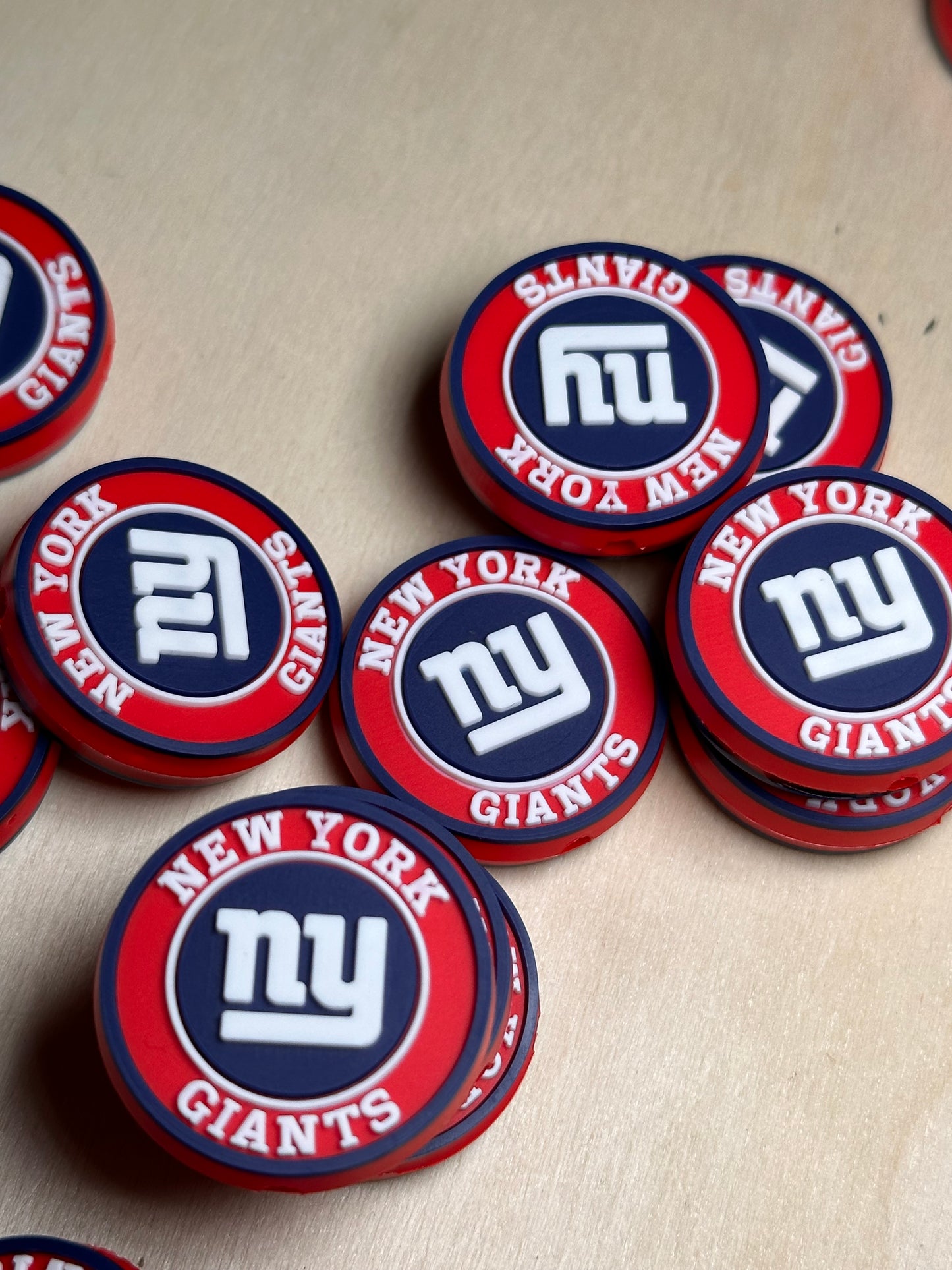 New York Giants focal bead / football