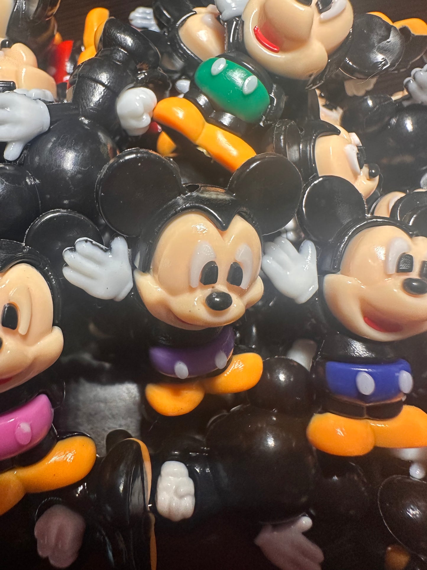 3D standing mouse focal bead/ set of ten (10) random pvc rubber focal bead for pen beading/